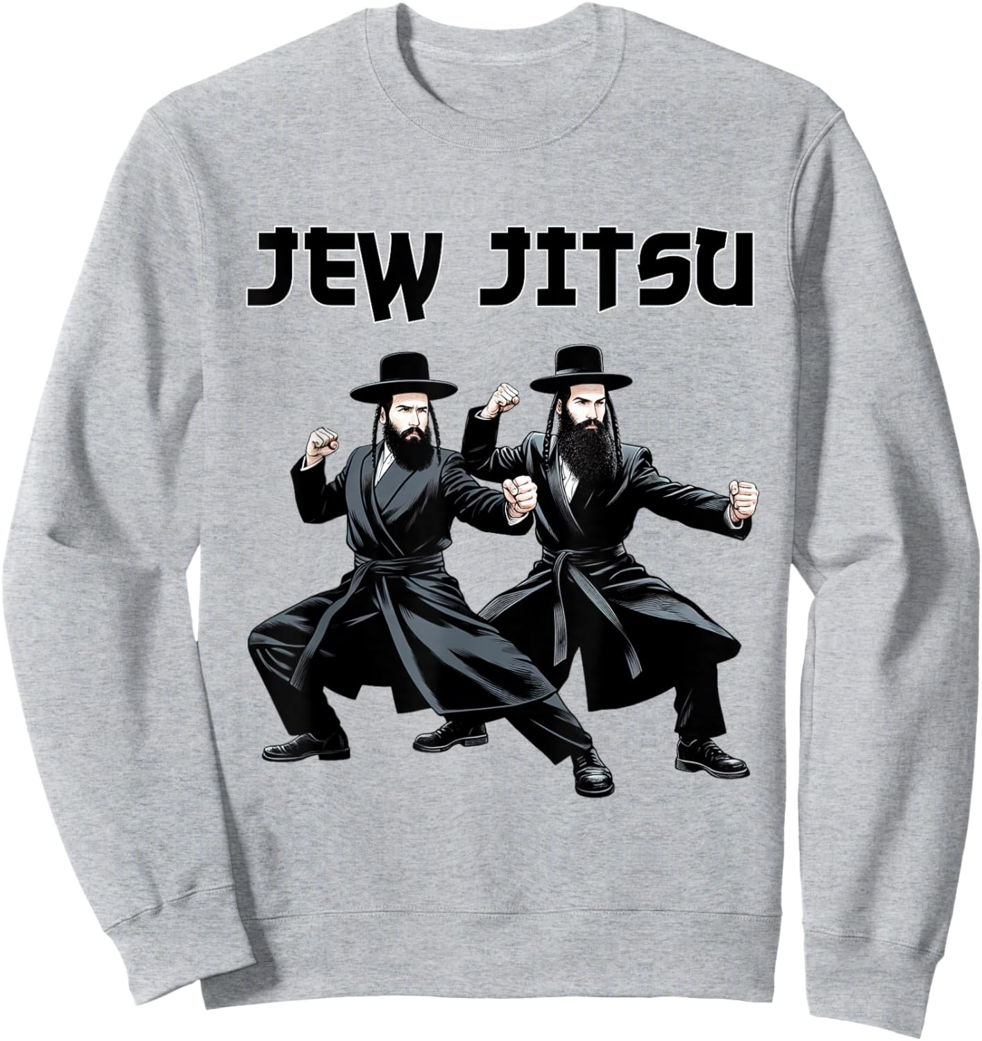 Funny Jewish Hanukkah Rabbi Horah Dance Jew Israel Shabbat Sweatshirt - Sweatshirt | Ash