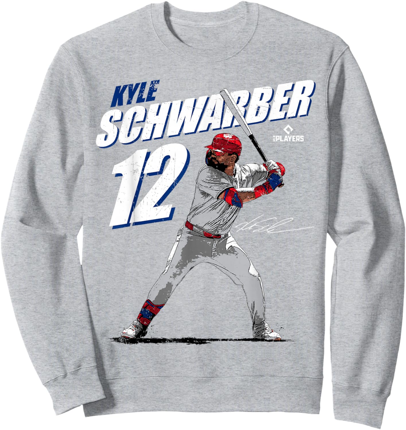 Kyle Schwarber | Philadelphia Baseball Players | MLBSWB3001 Sweatshirt - Sweatshirt | Ash