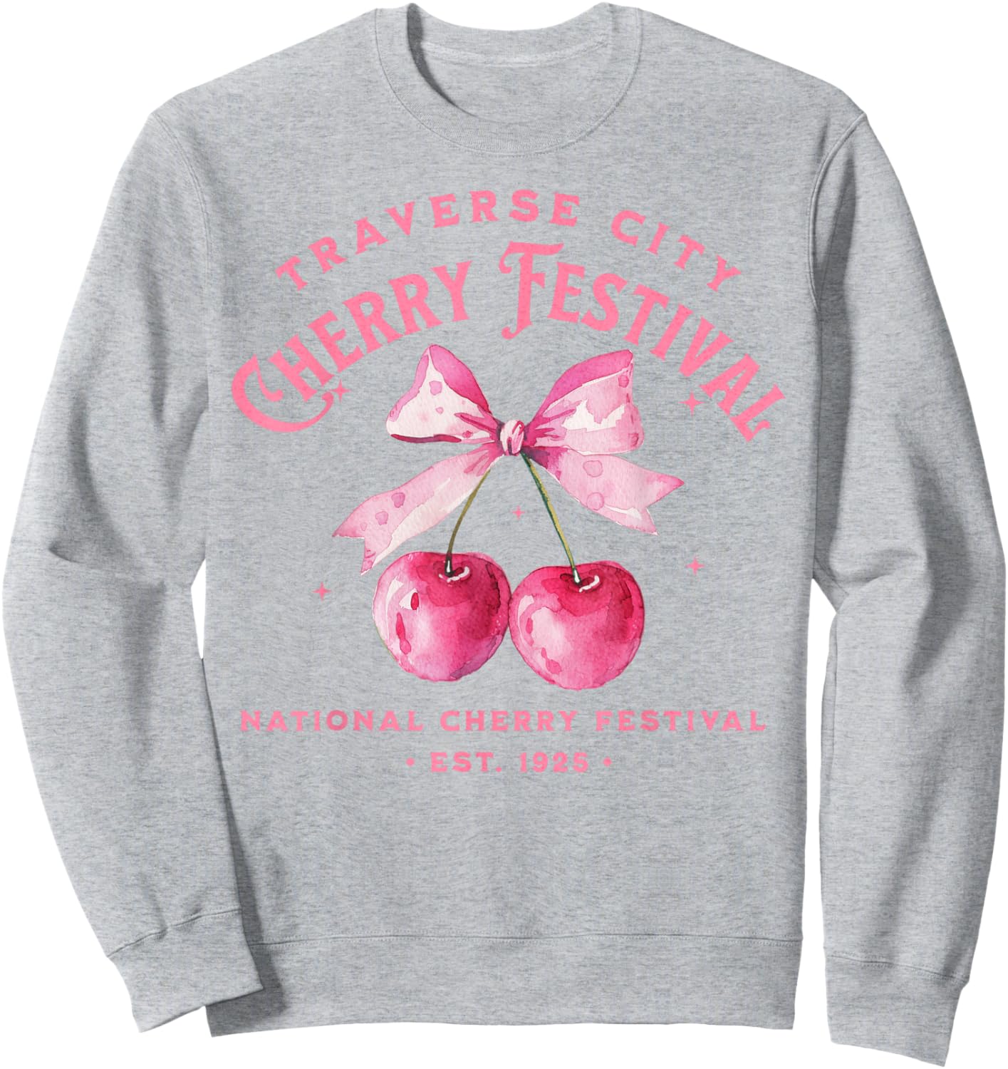 Traverse City Cherry Festival Inspired Design Sweatshirt - Sweatshirt | Ash