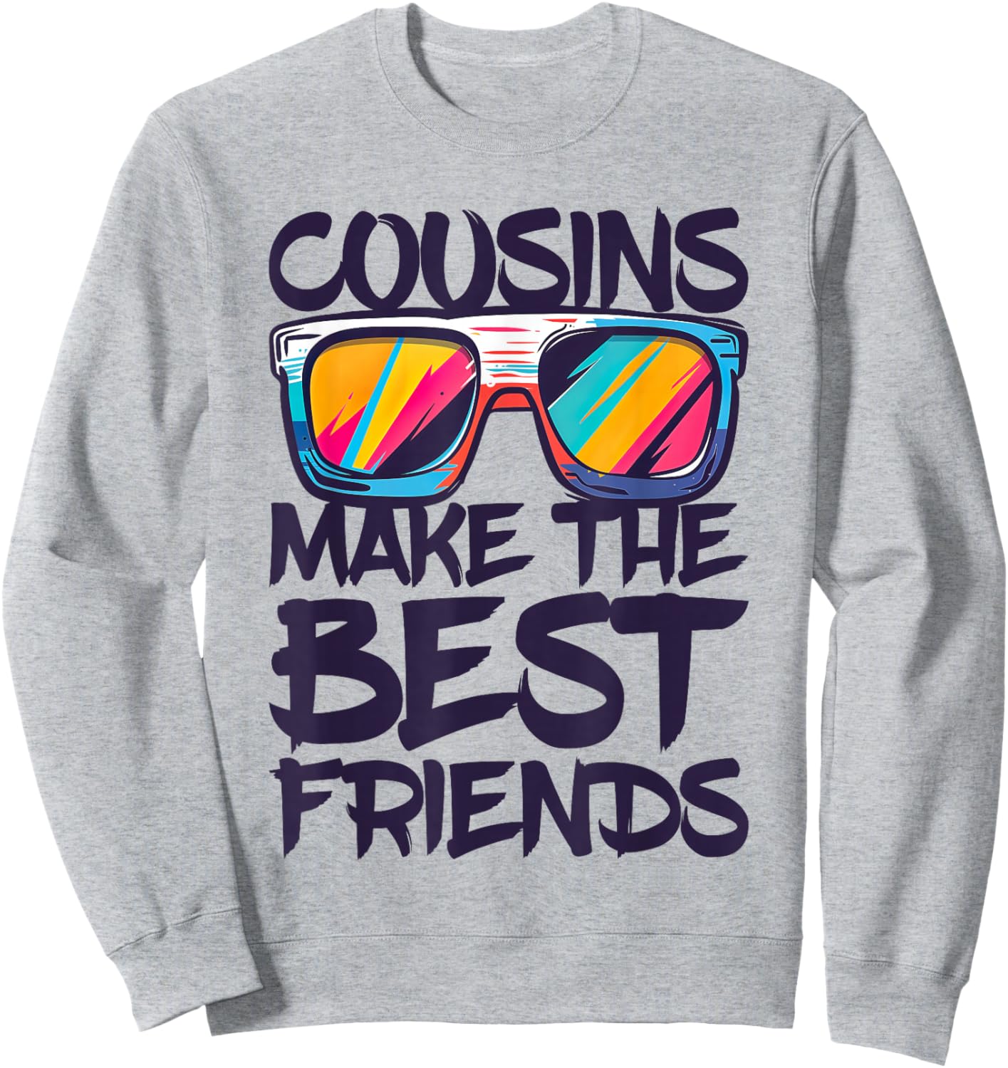 Cousins Make The Best Friends Shirt Boy Girl Cousin Crew Sweatshirt - Sweatshirt | Ash