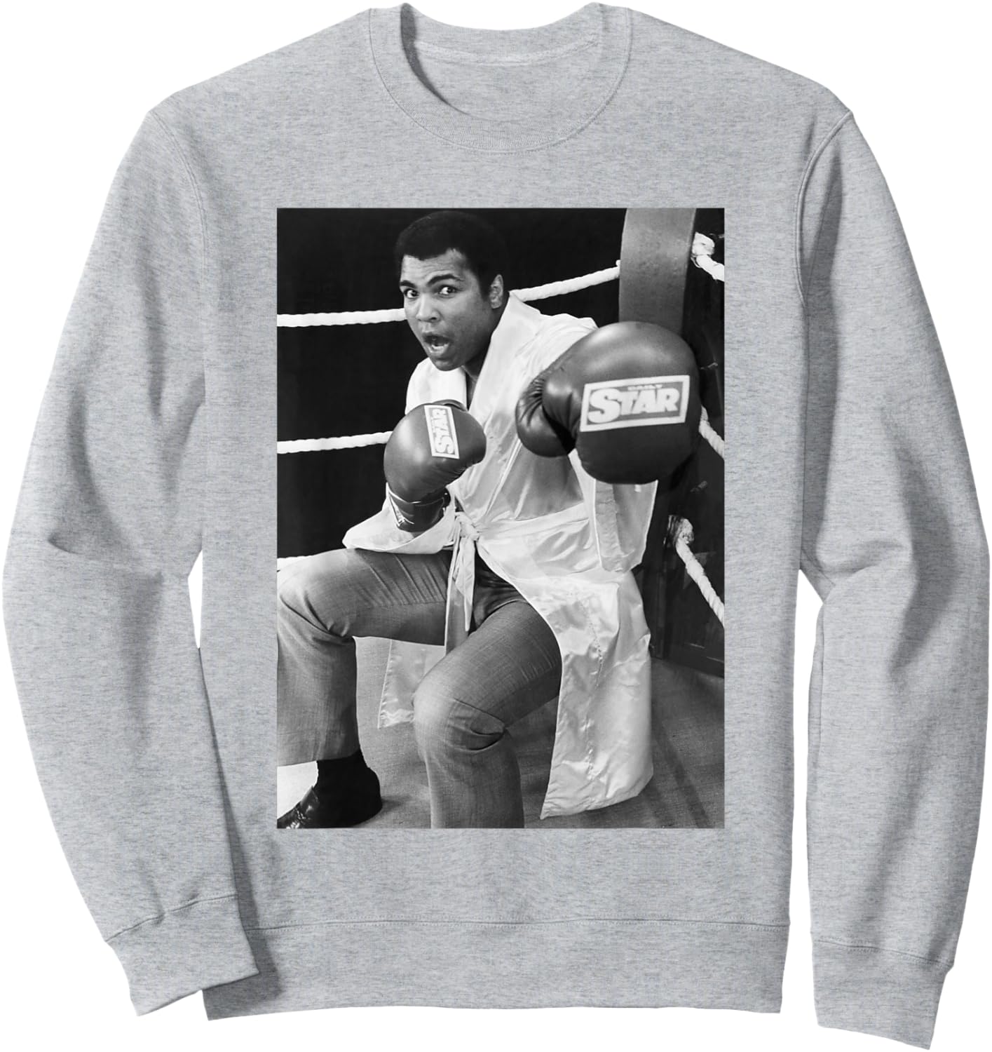 Boxhandschuhe Muhammad Ali Sparring Pose Promo 1981 Sweatshirt - Sweatshirt | Ash