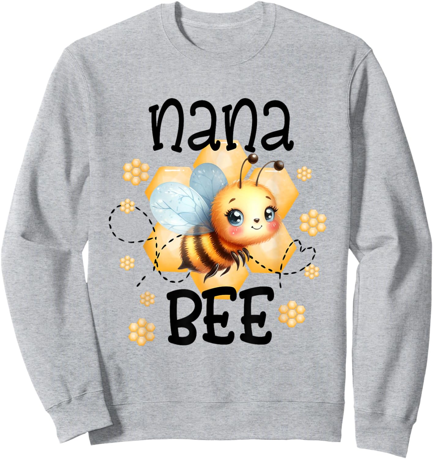 NANA of the Bee Day Girl Boy Birthday Party Theme Outfit Sweatshirt - Sweatshirt | Ash