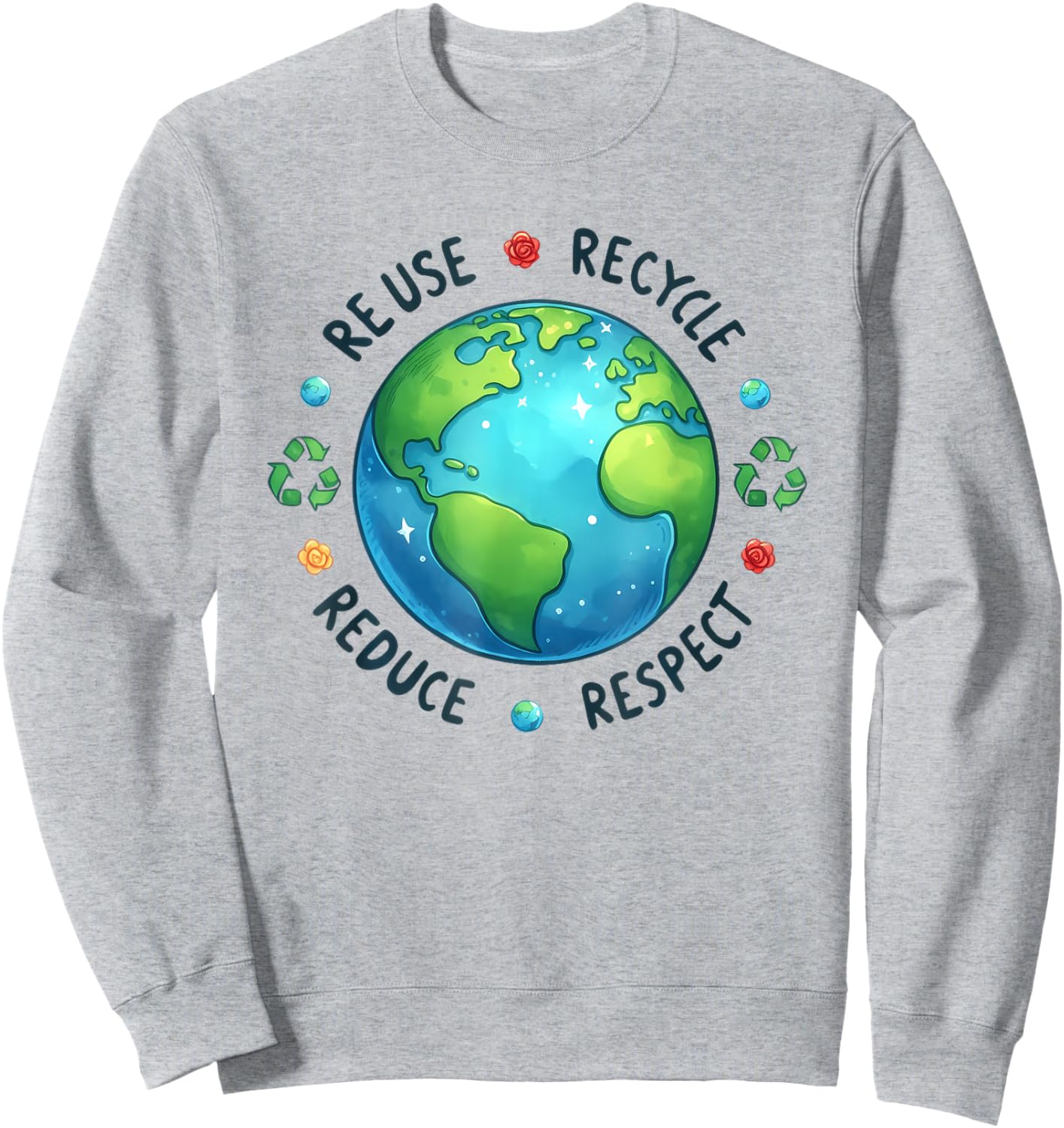 Recycle Earth Day Sweatshirt - Sweatshirt | Ash