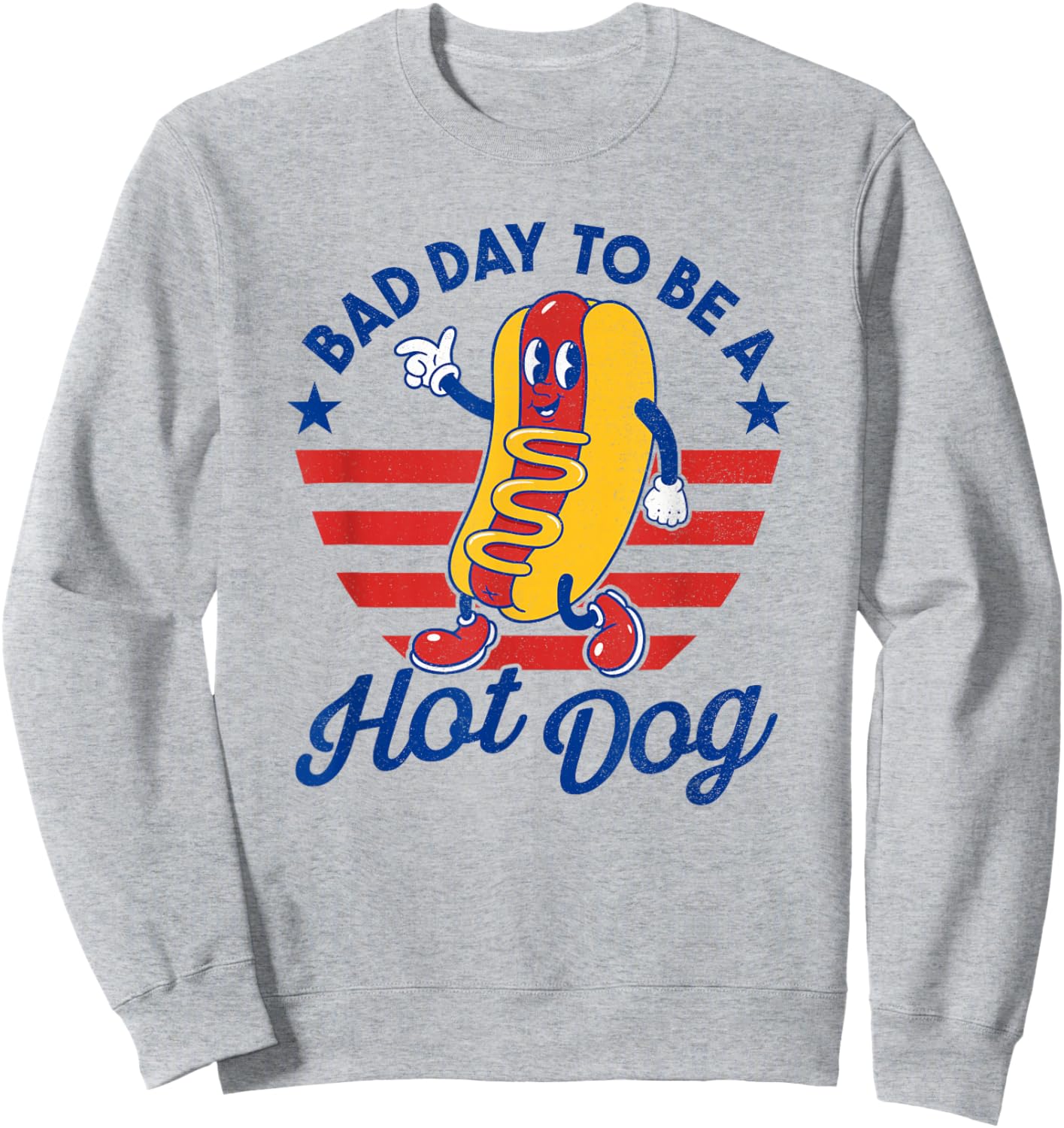 Bad Day to Be A Hot Dog Funny BBQ Grilling 4th of July Sweatshirt - Sweatshirt | Ash