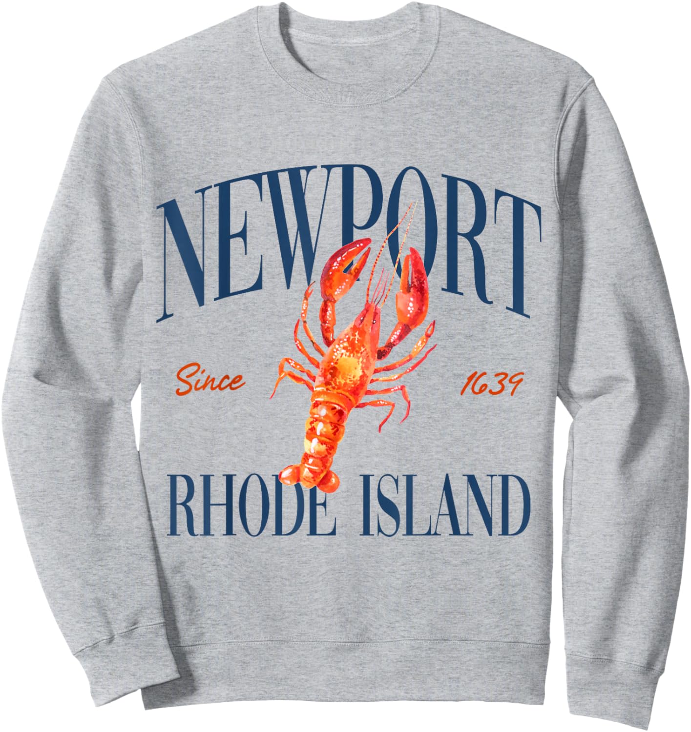 Newport Rhode Island Est. 1639 - Old Money, Aesthetic Sweatshirt - Sweatshirt | Ash
