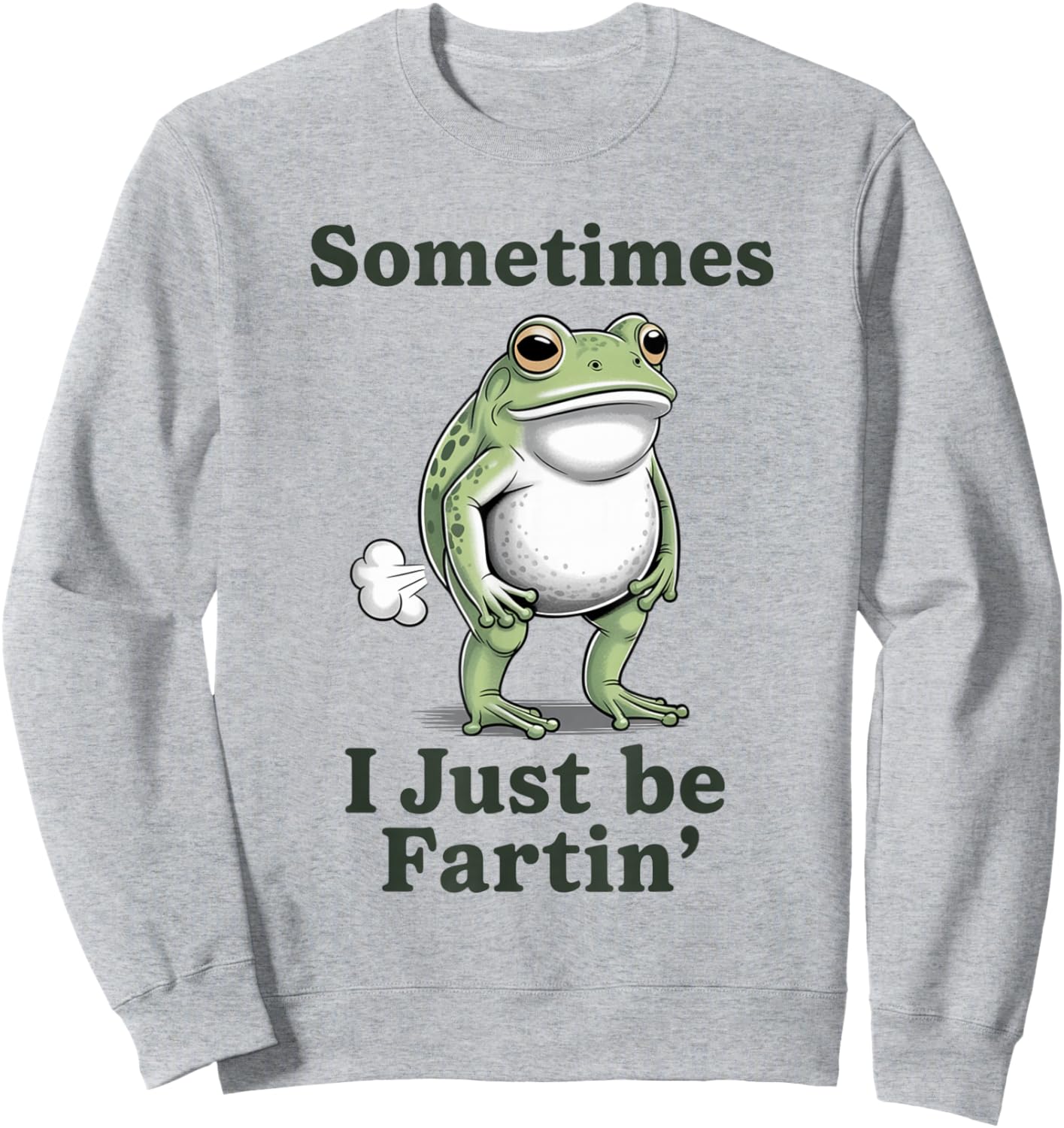 Sometimes I Just Be Fartin' Frog Sweatshirt - Sweatshirt | Ash