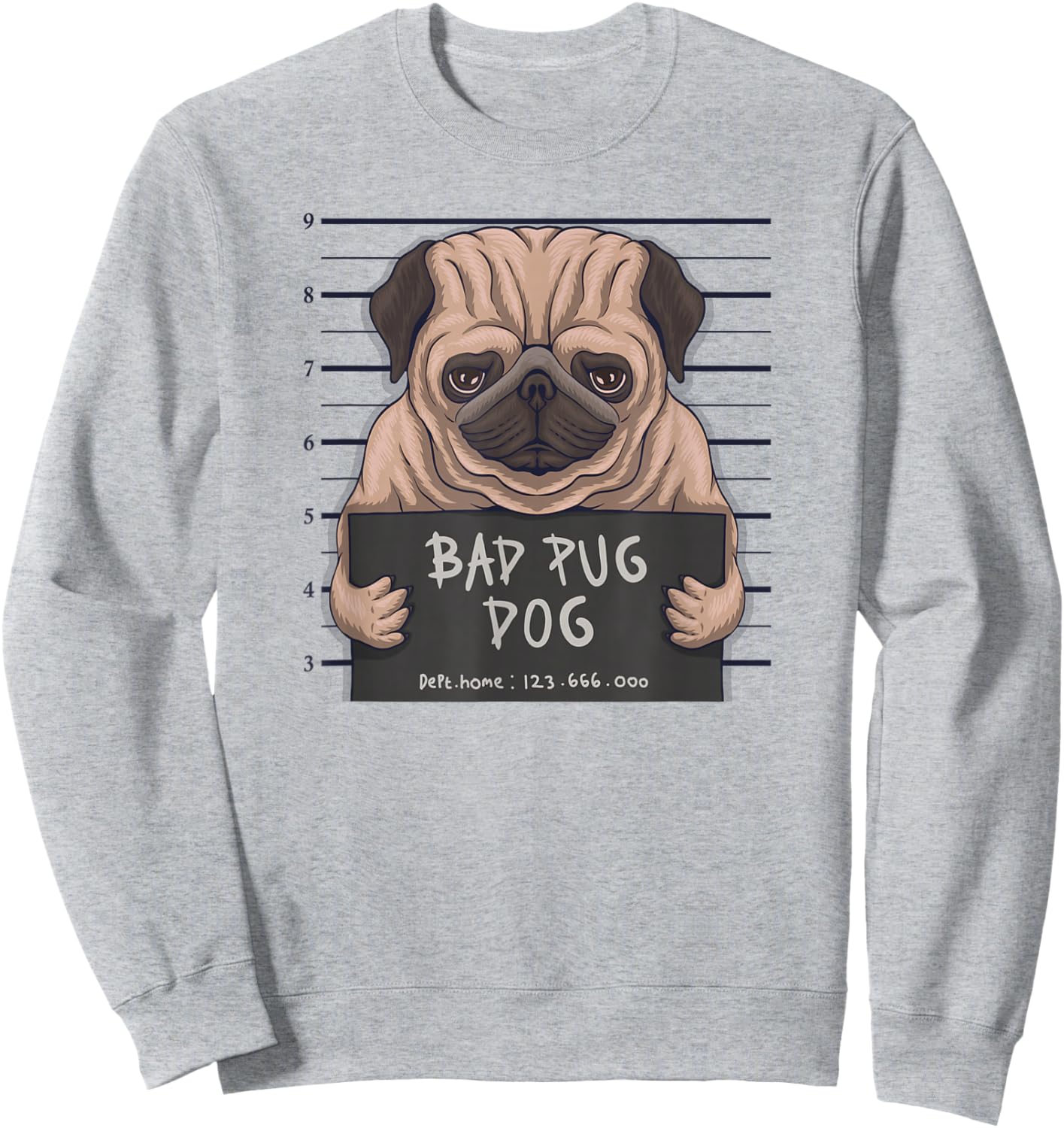 Bad Carlin Cadeau pour Les Amoureux des carlins Sweatshirt - Sweatshirt | Ash