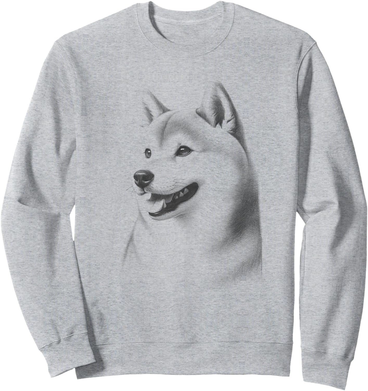 Vintage Shiba Inu Drawing Art Design Sweatshirt - Sweatshirt | Ash