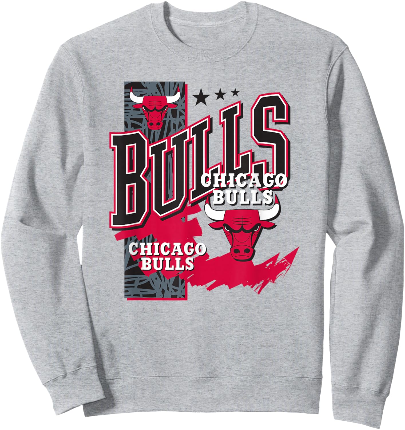 Joueur barré Officiel des Chicago Bulls de la NBA Sweatshirt - Sweatshirt | Ash