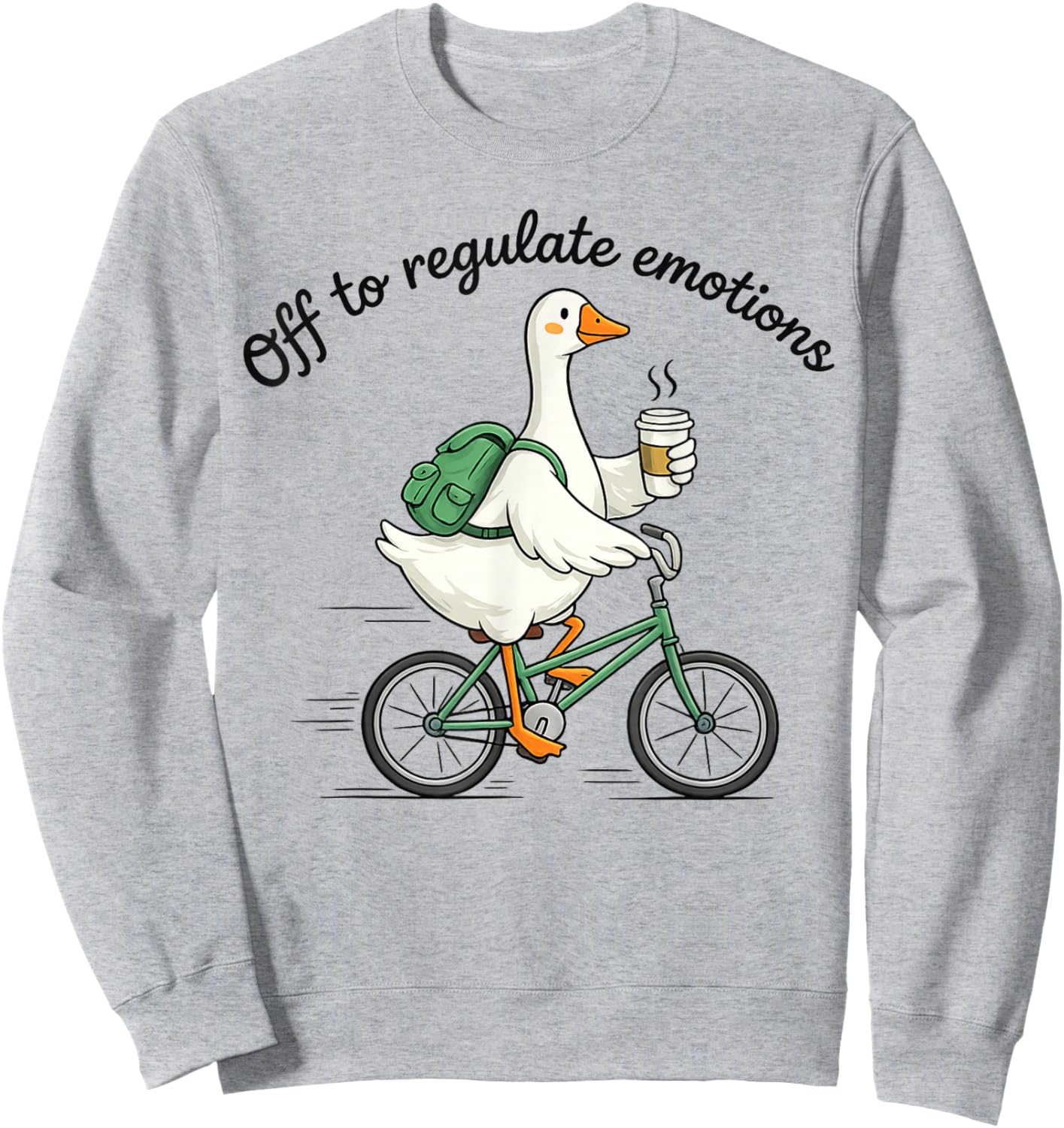 Off to Regulate Emotions Funny Graphic Sweatshirt - Sweatshirt | Ash