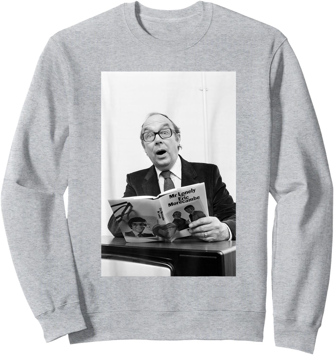 Comedian Eric Morecambe & Wise Promoting Mr Lonely Book Sweatshirt - Sweatshirt | Ash