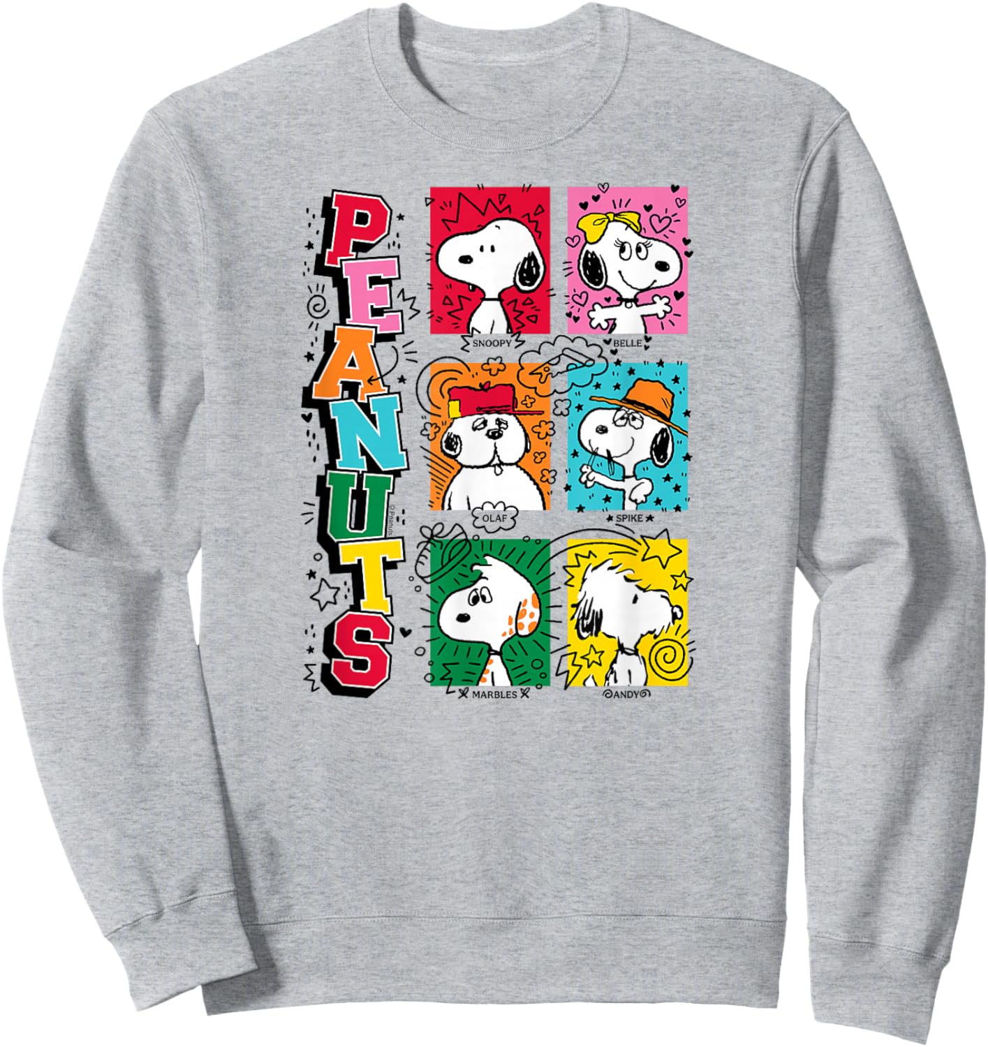 Peanuts - Snoopy's Siblings Yearbook Sweatshirt - Sweatshirt | Ash