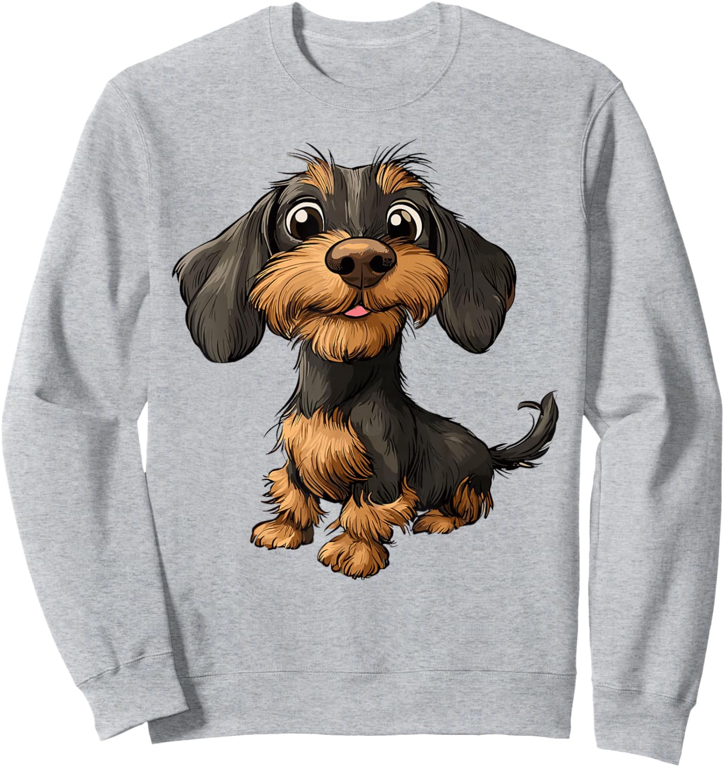 Rauhaardackel Dachshund Teckel Dog Hunting Dog Funny , White, S Sweatshirt - Sweatshirt | Ash