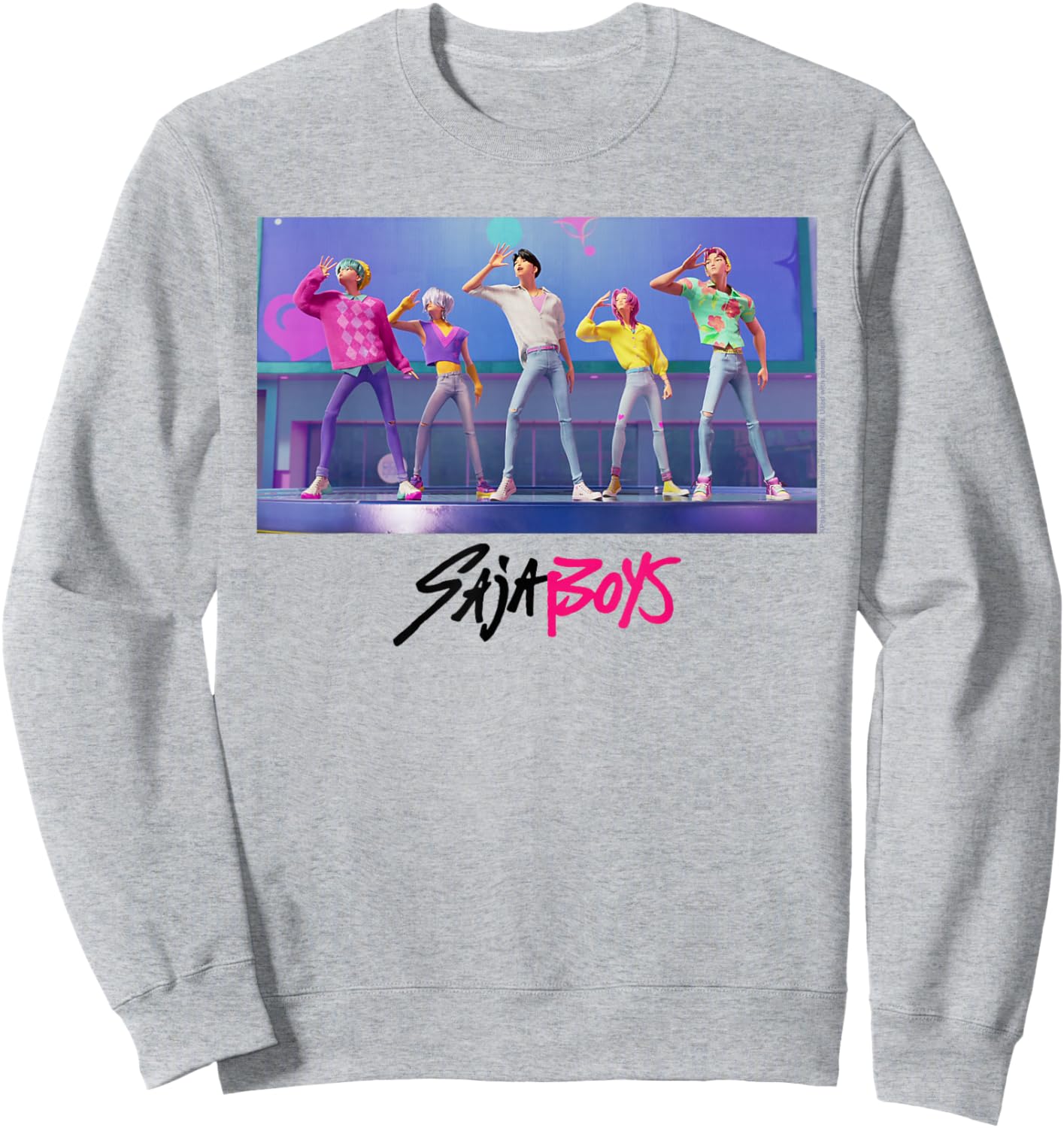 KPop Demon Hunters Saja Boys Soda Pop Dance Sweatshirt - Sweatshirt | Ash