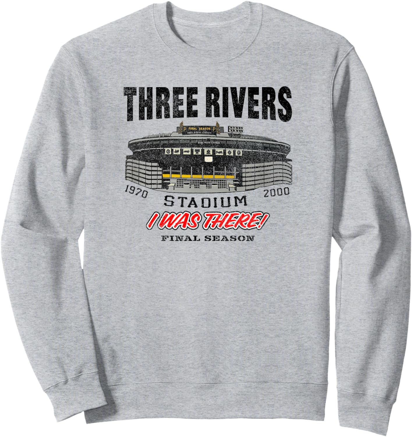 Three Rivers Stadium Pittsburgh Vintage 70s Sports Sweatshirt - Sweatshirt | Ash