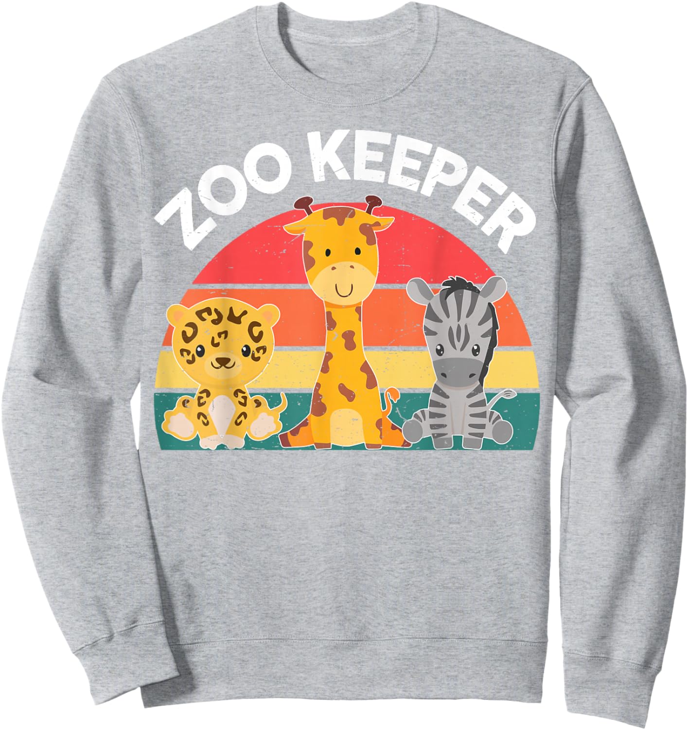 Zoo Crew-Shirt Toddler Boys Girl Kids Women Zoo Keeper Adult Sweatshirt - Sweatshirt | Ash