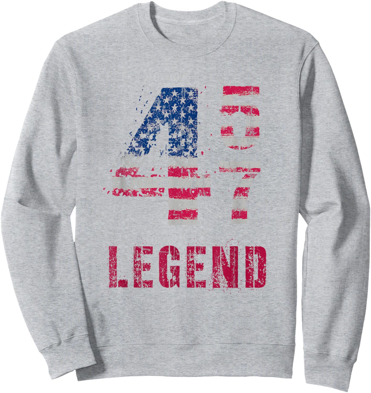 Vintage 46 47 LEGEND TRUMP 2024 Keep America Great Save Sweatshirt - Sweatshirt | Ash