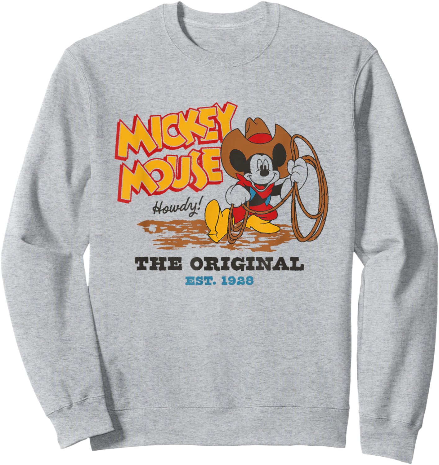 Disney Mickey And Friends Mickey Mouse The Original Retro Sweatshirt - Sweatshirt | Ash