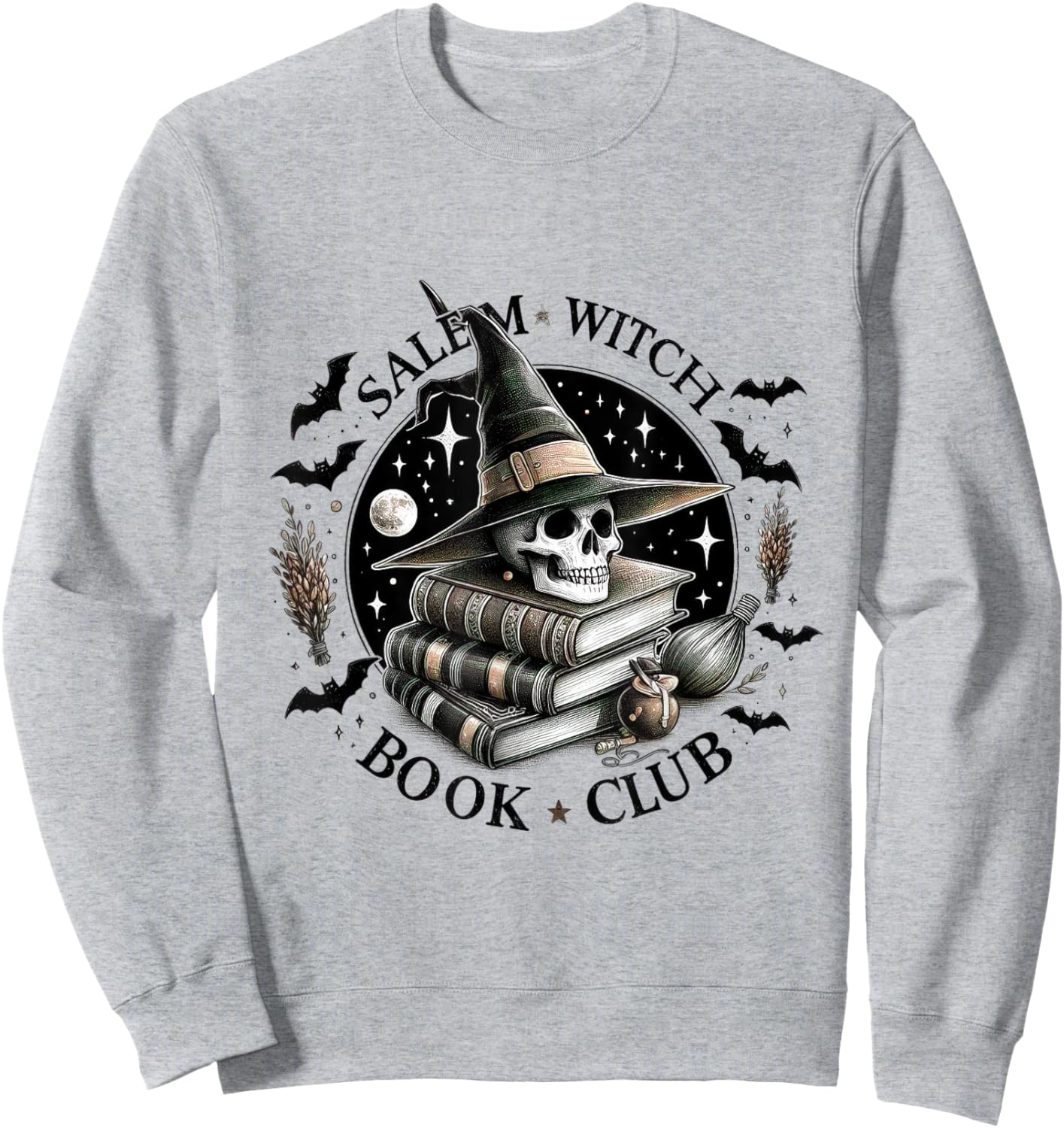 Salem Witch Book Club Halloween Party Costume Girl Sweatshirt - Sweatshirt | Ash