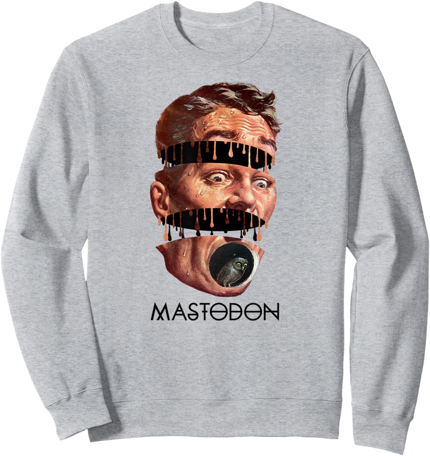 Mastodon – Head Split Owl Sweatshirt - Sweatshirt | Ash