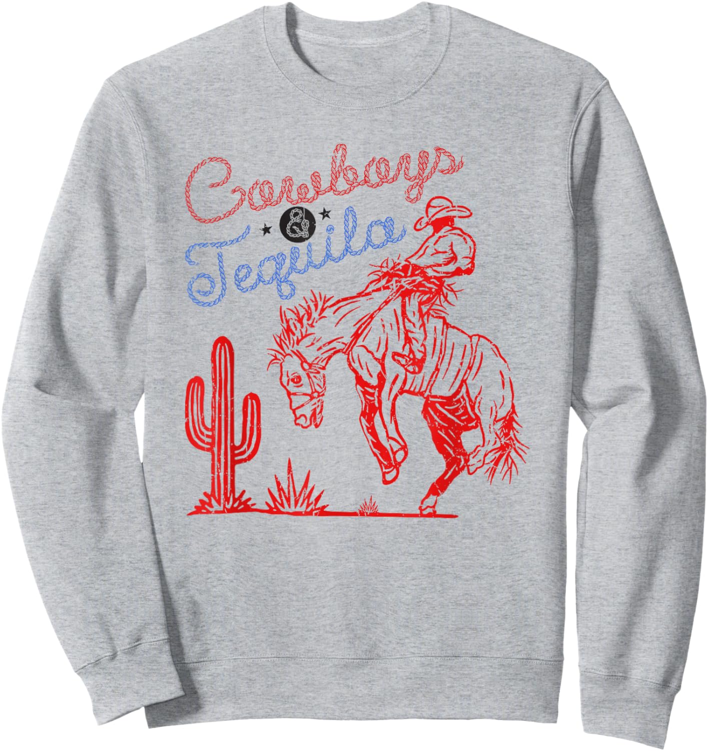 Cowboys & Tequila Rodeo Country Sweatshirt - Sweatshirt | Ash