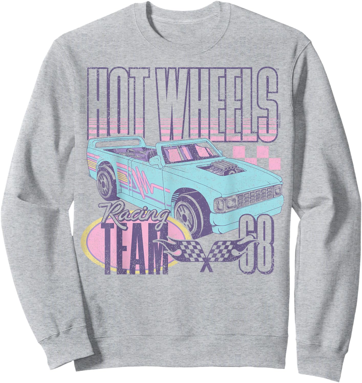 Hot Wheels - Racing Team 68 Blue Convertible Car Sweatshirt - Sweatshirt | Ash