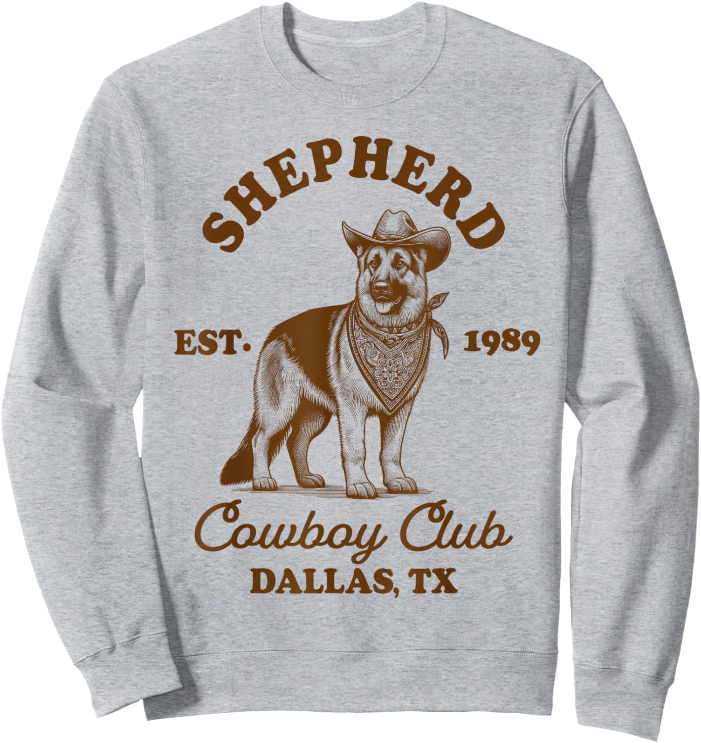 German Shepherd Mom Western Howdy Shepherd Cowboys Club Sweatshirt - Sweatshirt | Ash