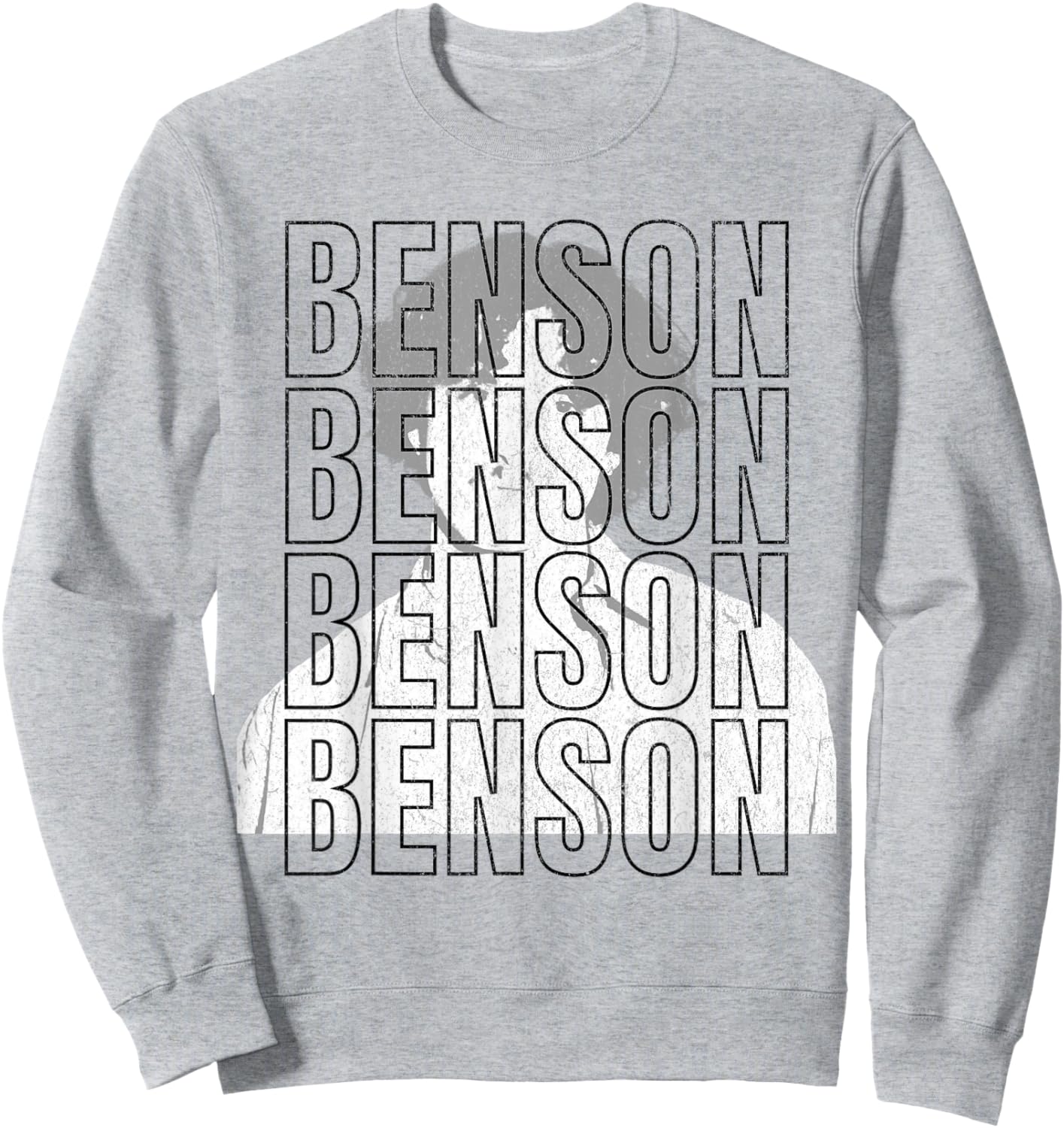 Benson First Name T With Glasses Personalized Vintage Sweatshirt - Sweatshirt | Ash