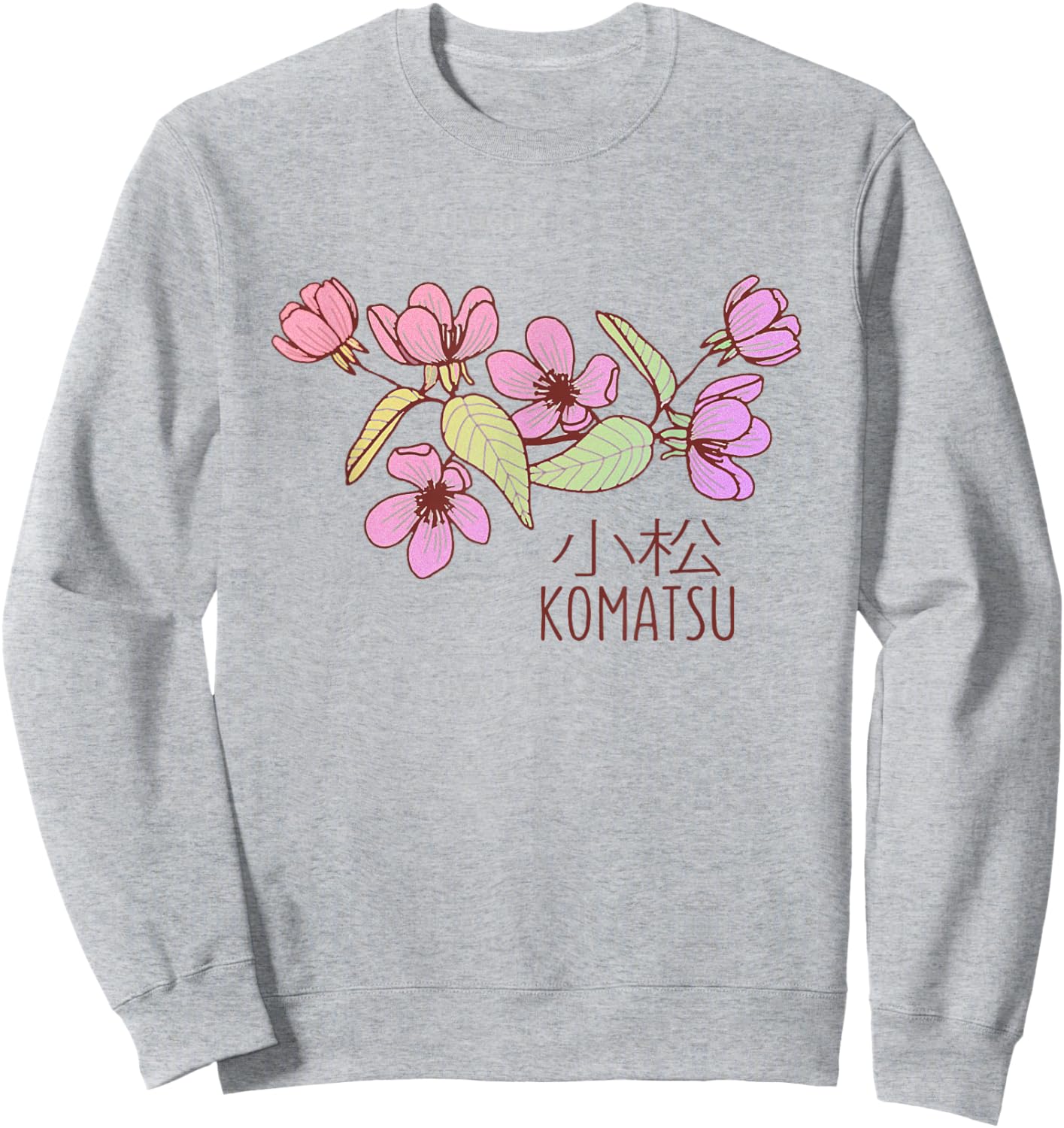Komatsu Japan Blossoms | Komatsu Ishikawa Japan Sweatshirt - Sweatshirt | Ash