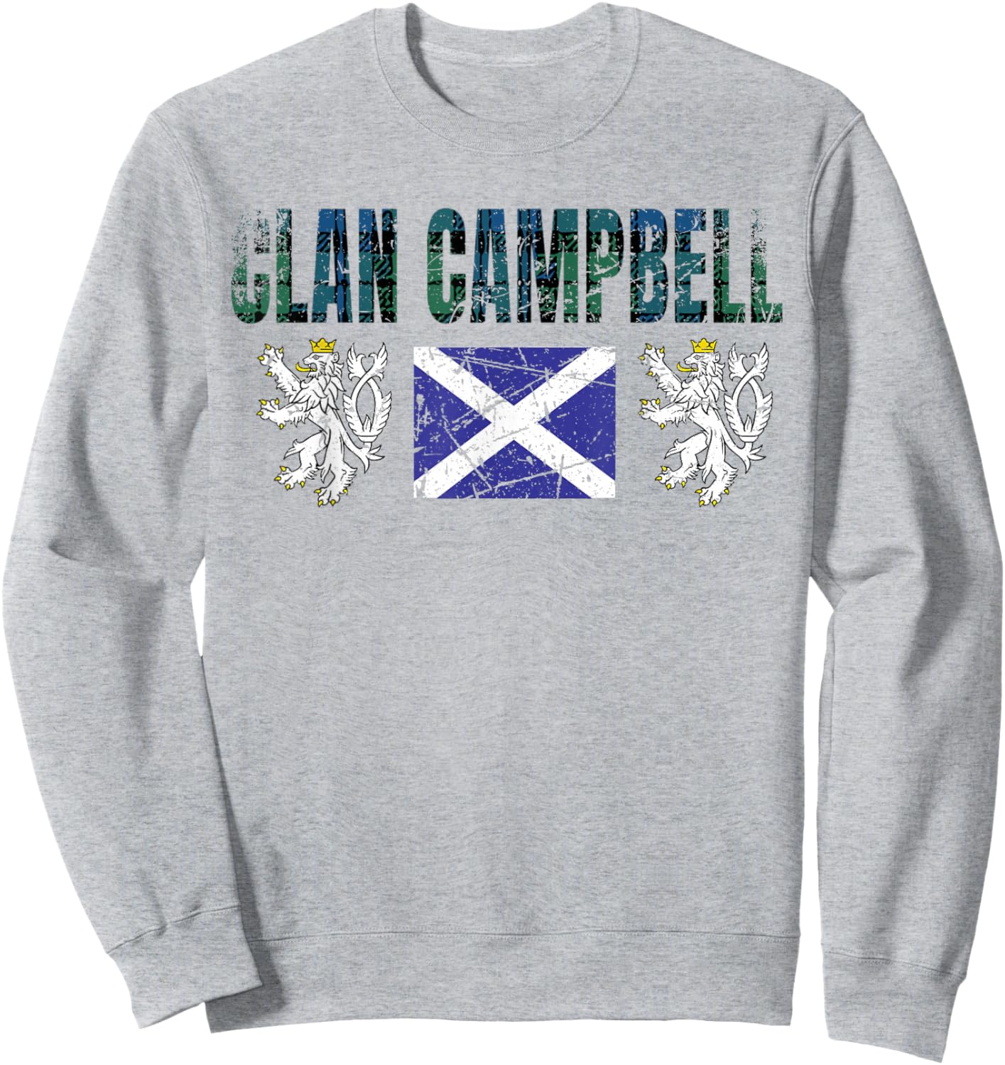 Clan Campbell Tartan Scottish Family Name Scotland Pride Sweatshirt - Sweatshirt | Ash