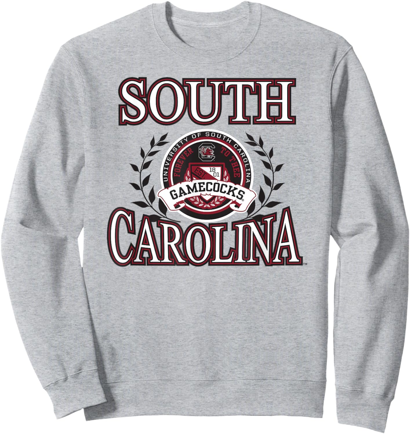 South Carolina Gamecocks Laurels Officially Licensed Sweatshirt - Sweatshirt | Ash