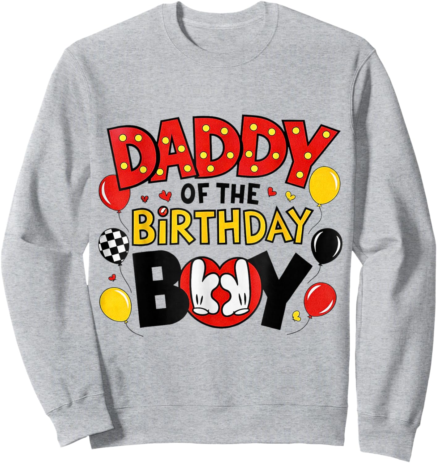 Daddy of The Birthday Boy Shirt Matching Dad Son Family Bday Sweatshirt - Sweatshirt | Ash