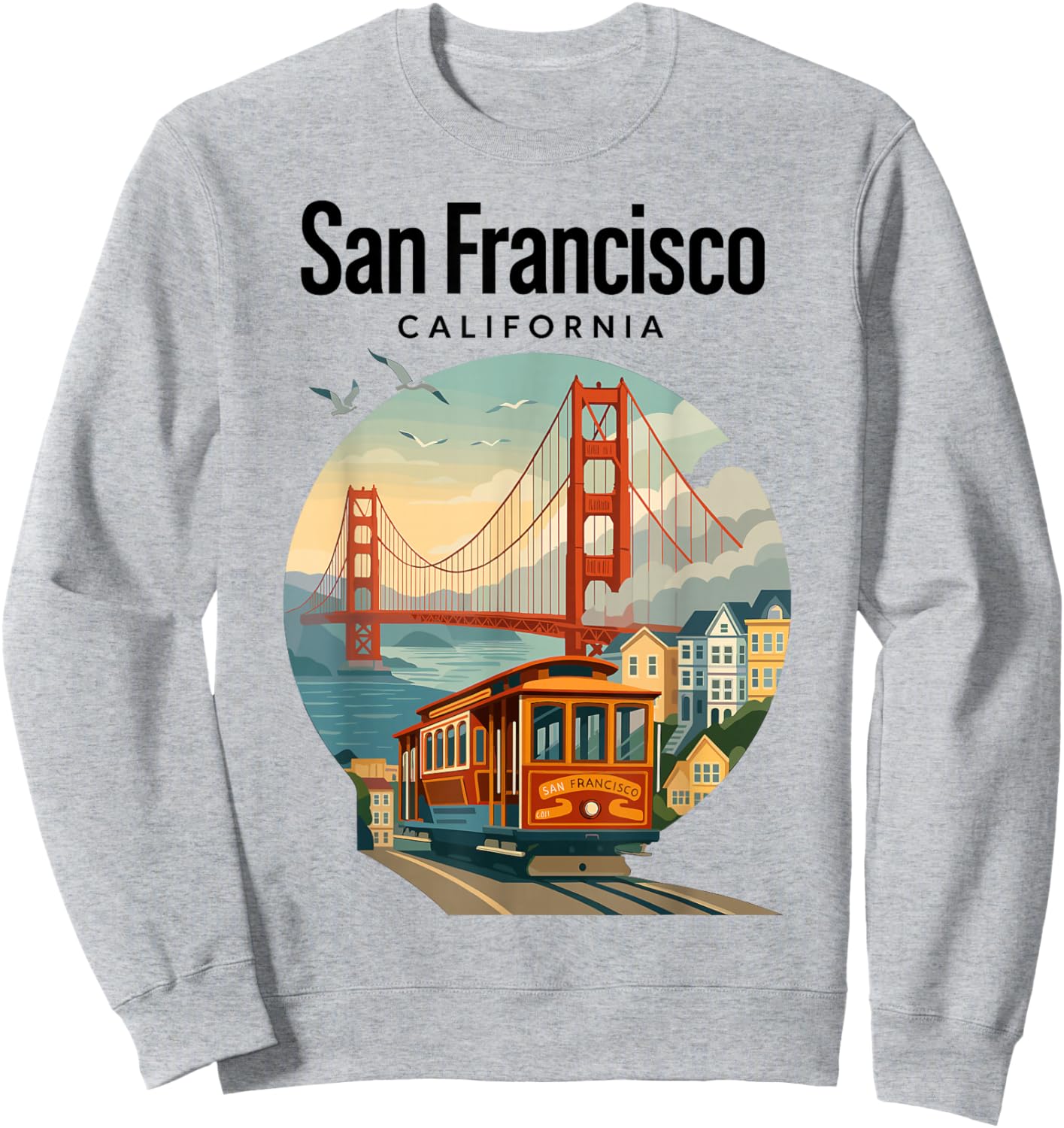 San Francisco California Souvenir Sweatshirt - Sweatshirt | Ash