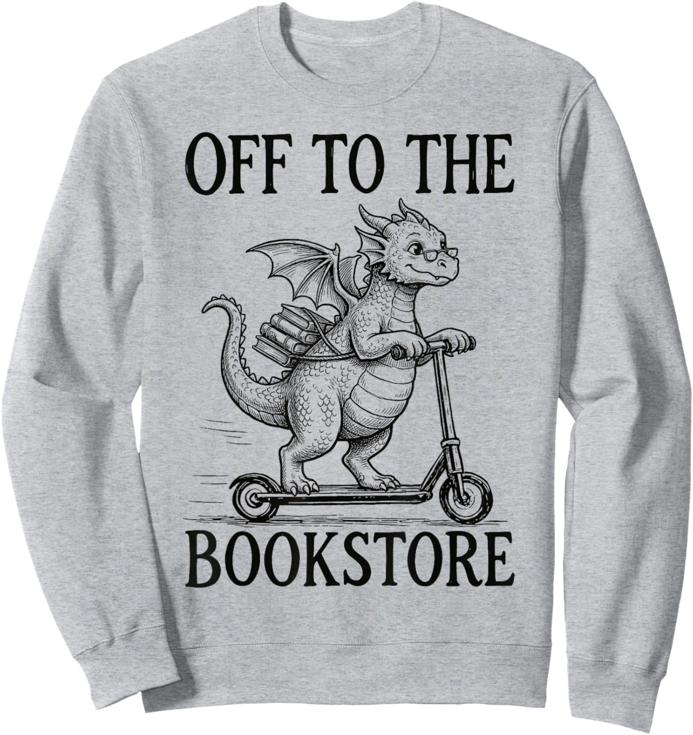 Off to The Bookstore Reading Bookworm Sweatshirt - Sweatshirt | Ash