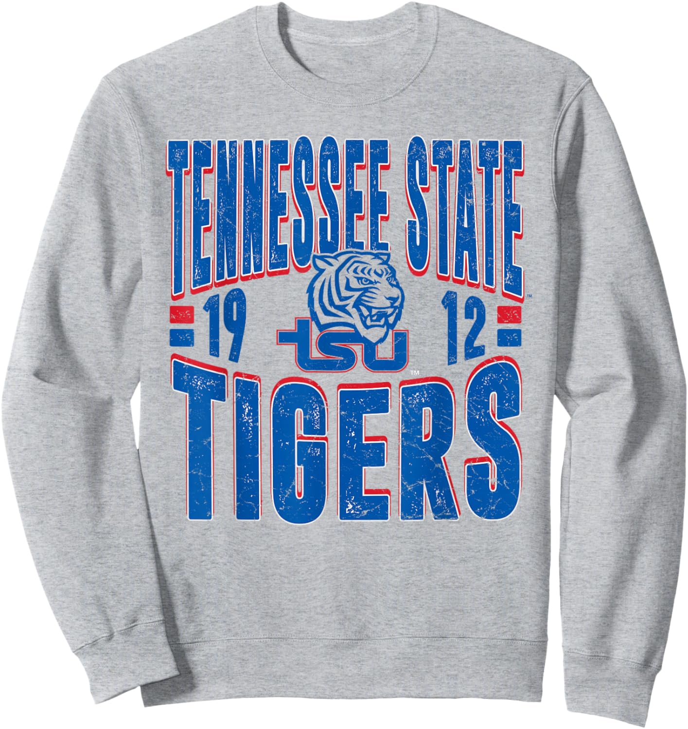 Tennessee State Tigers Vintage 90's Retro White Sweatshirt - Sweatshirt | Ash