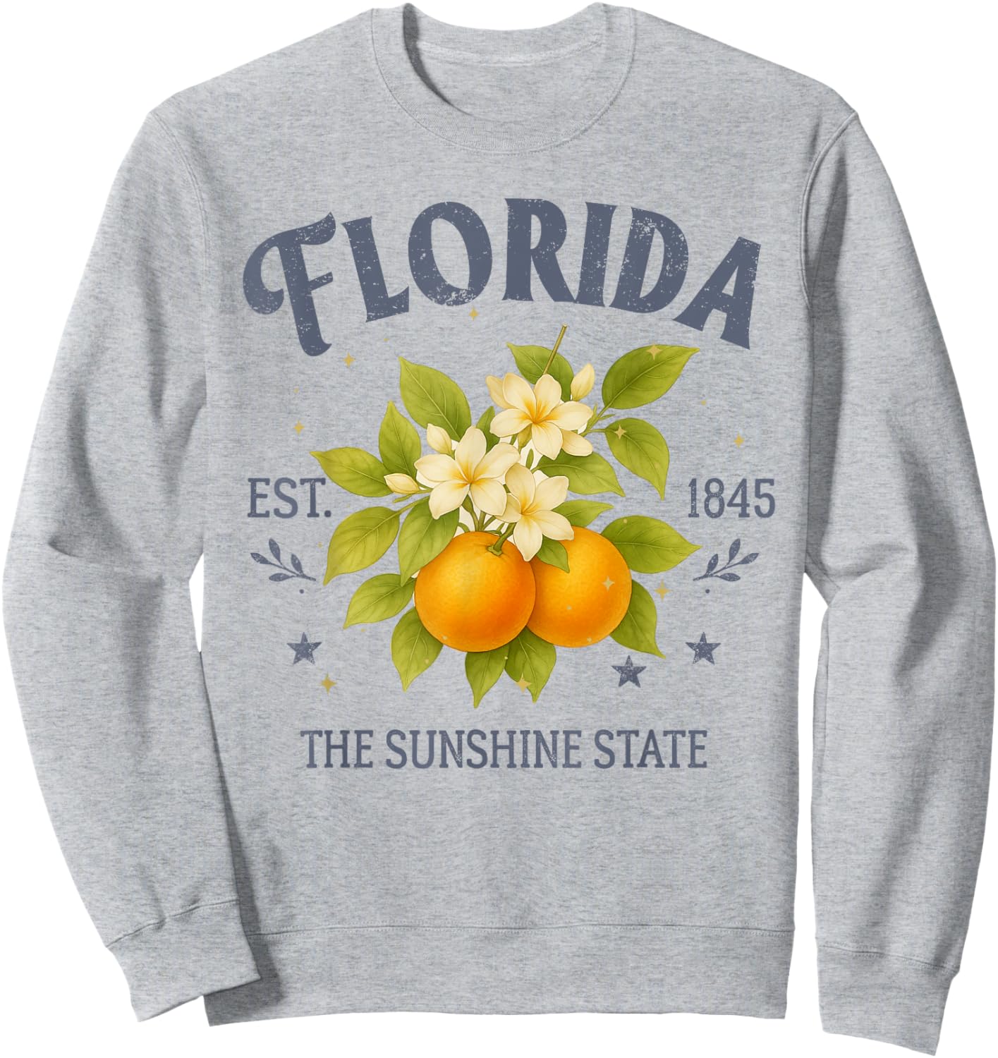 Florida The Sunshine A State Travel Souvenir Orange Blossom Sweatshirt - Sweatshirt | Ash