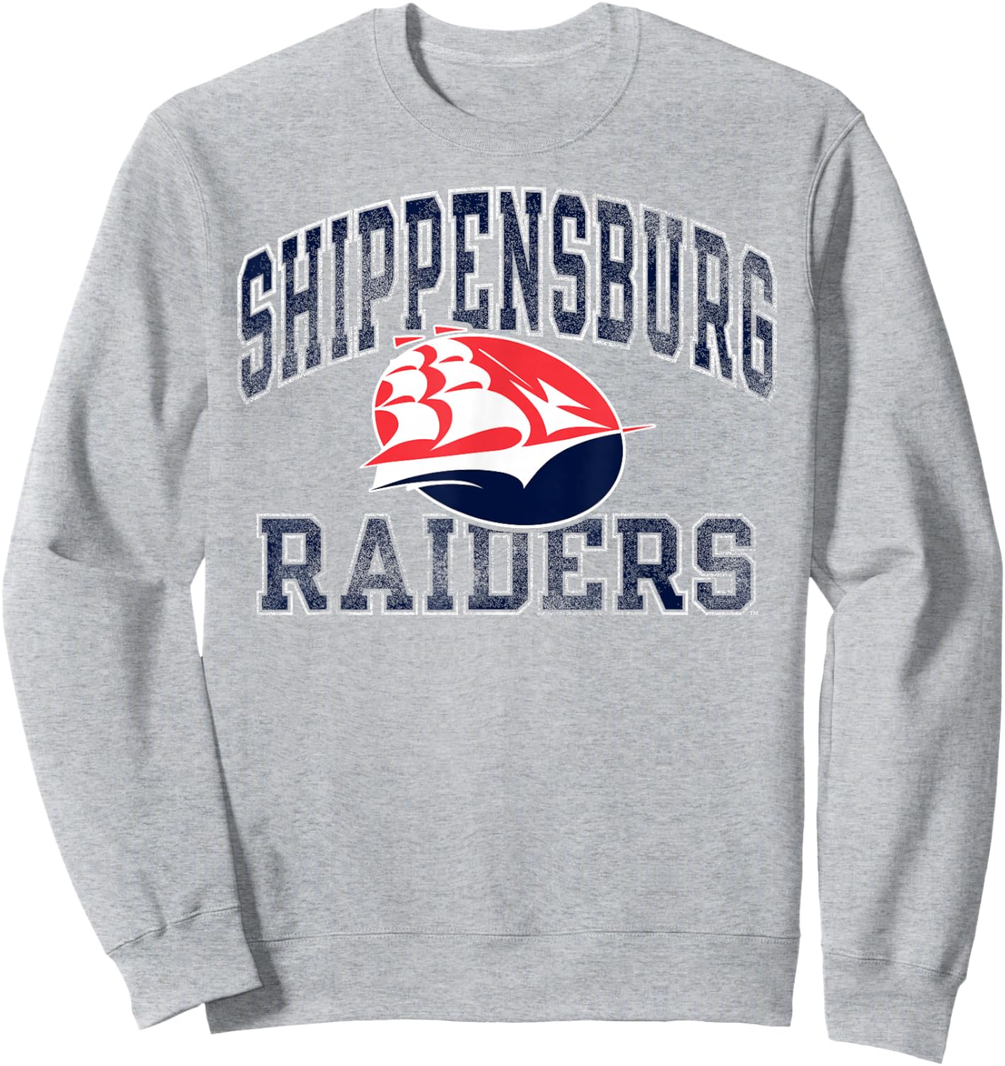 Shippensburg Raiders Vintage Worn Gray Officially Licensed Sweatshirt - Sweatshirt | Ash