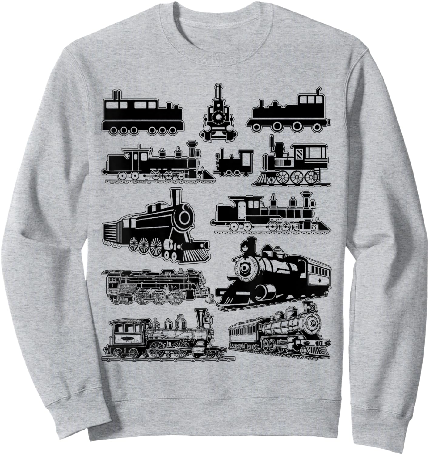 Vintage Steam Train Locomotive Toddler Boys Kids Sweatshirt - Sweatshirt | Ash