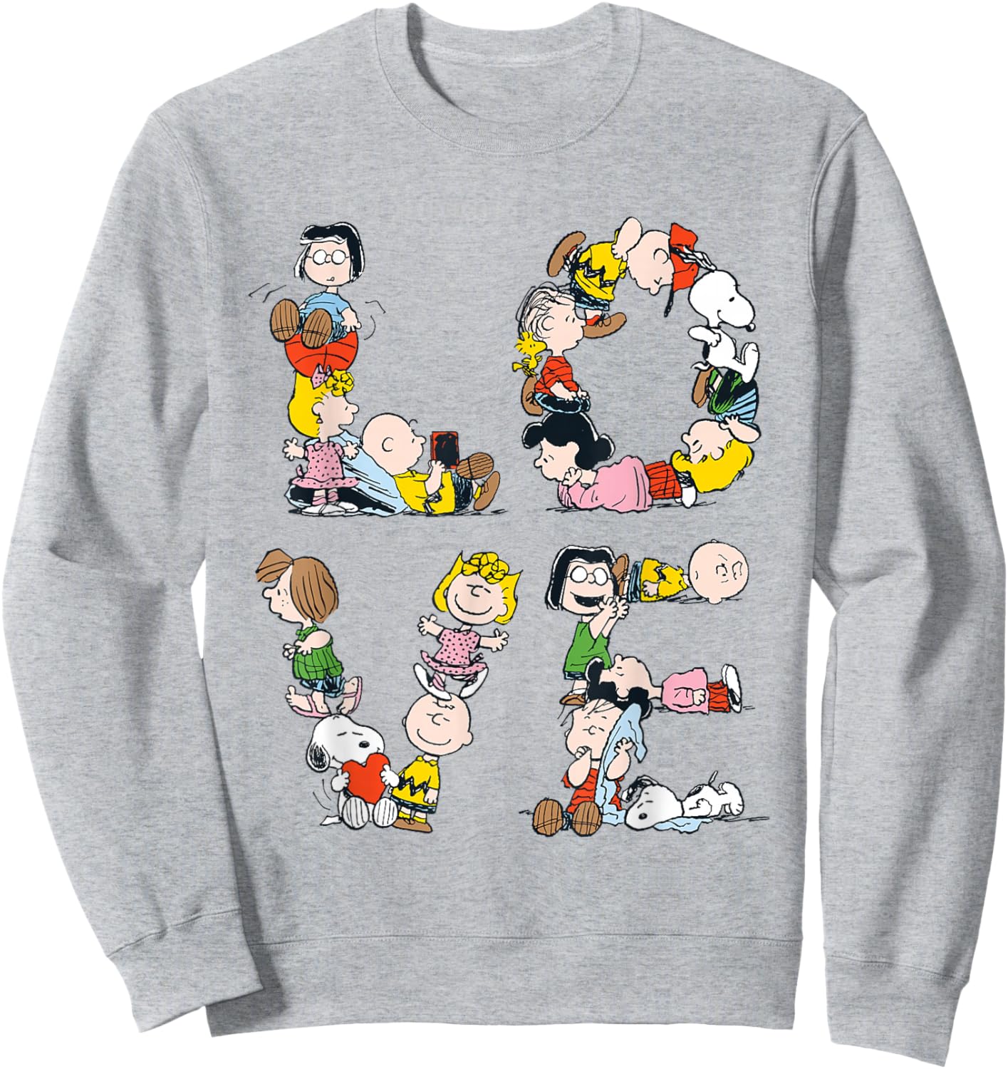 Peanuts Love Letters The Gang Sweatshirt - Sweatshirt | Ash