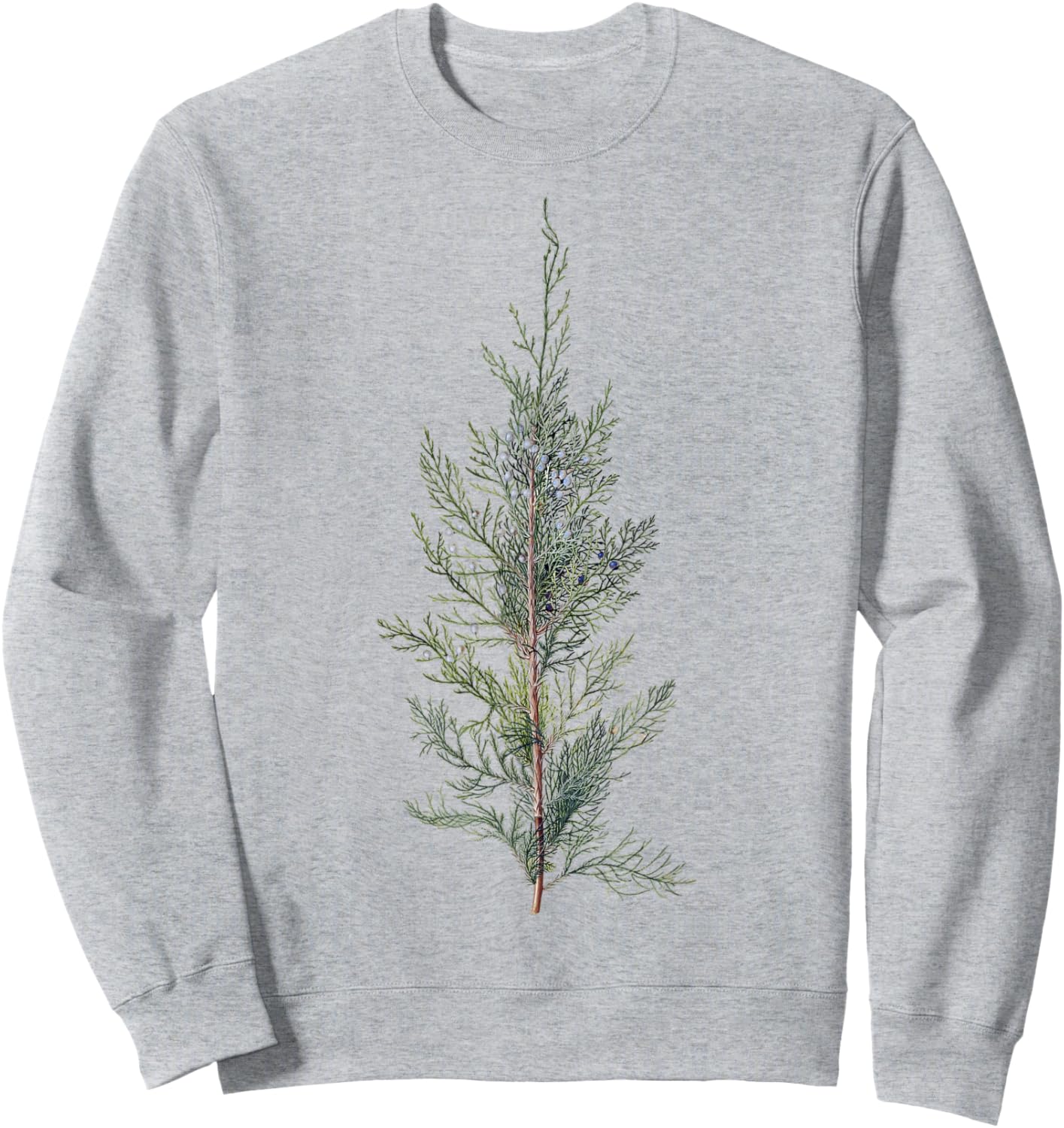 Vintage Plant Neutral Juniper Tree Branch Sweatshirt - Sweatshirt | Ash
