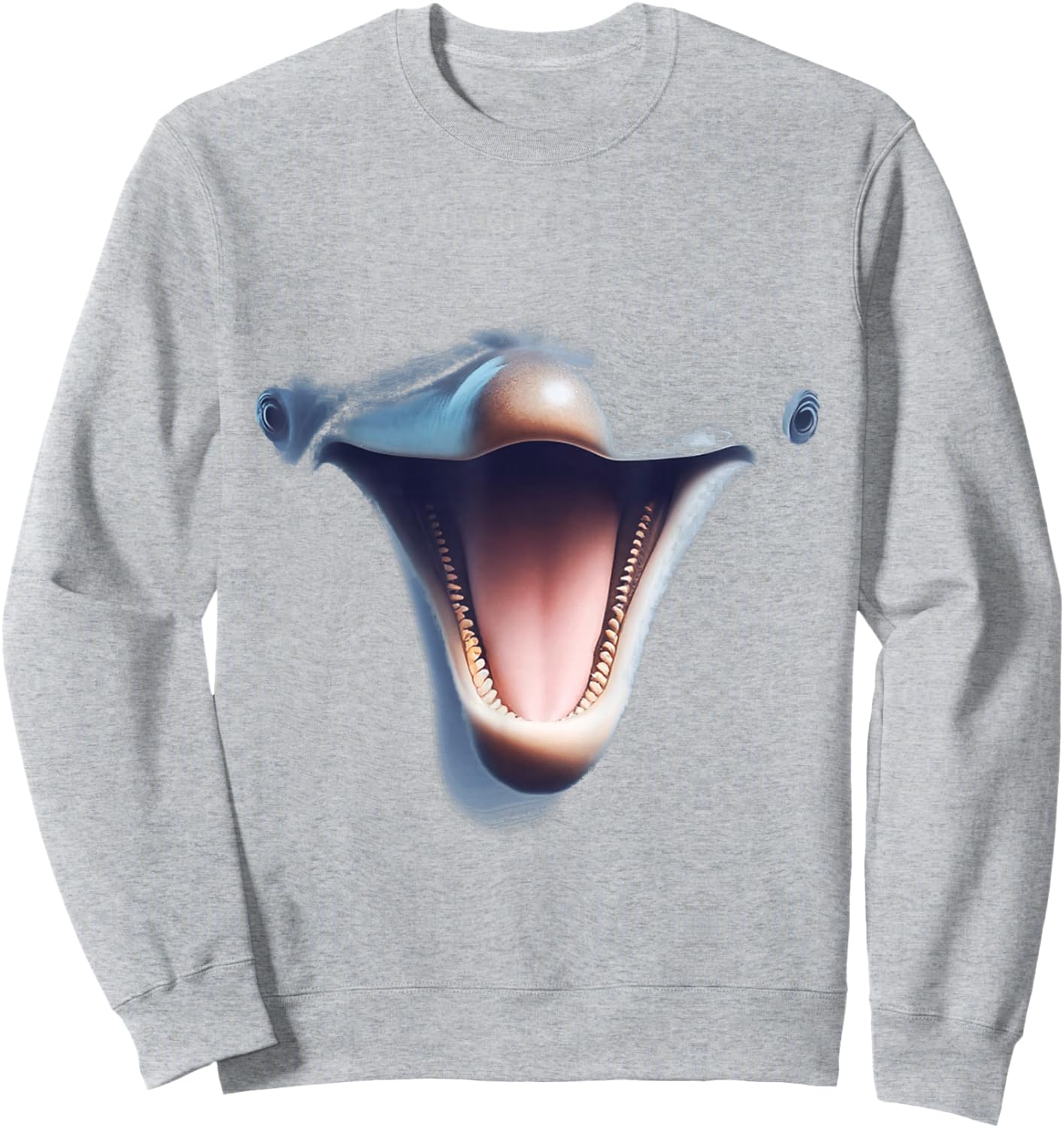 Dolphin Face, Fun Spirit Dolphins Costume Sweatshirt - Sweatshirt | Ash