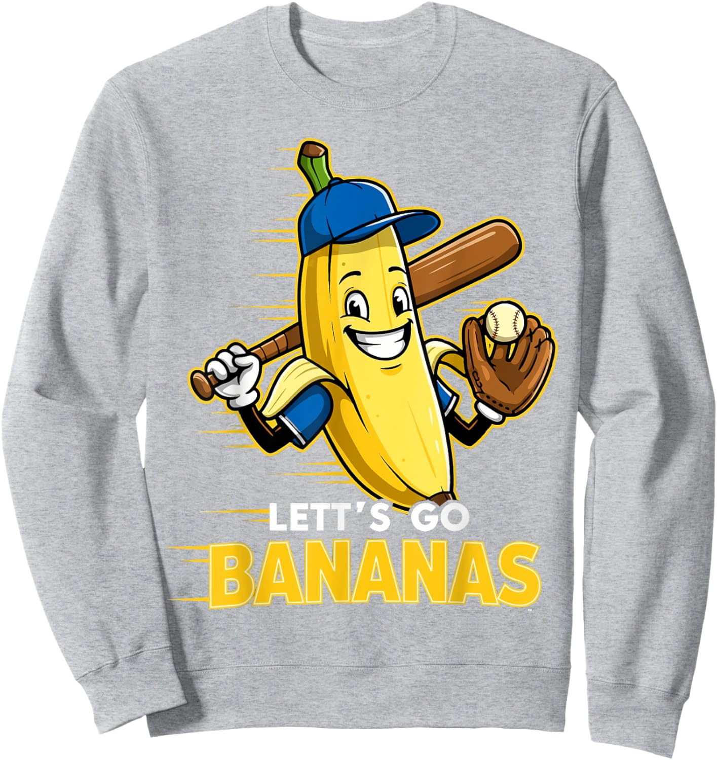 Funny Banana Shirts Gift Fruit Lovers Boys Lets Go Bananas Sweatshirt - Sweatshirt | Ash