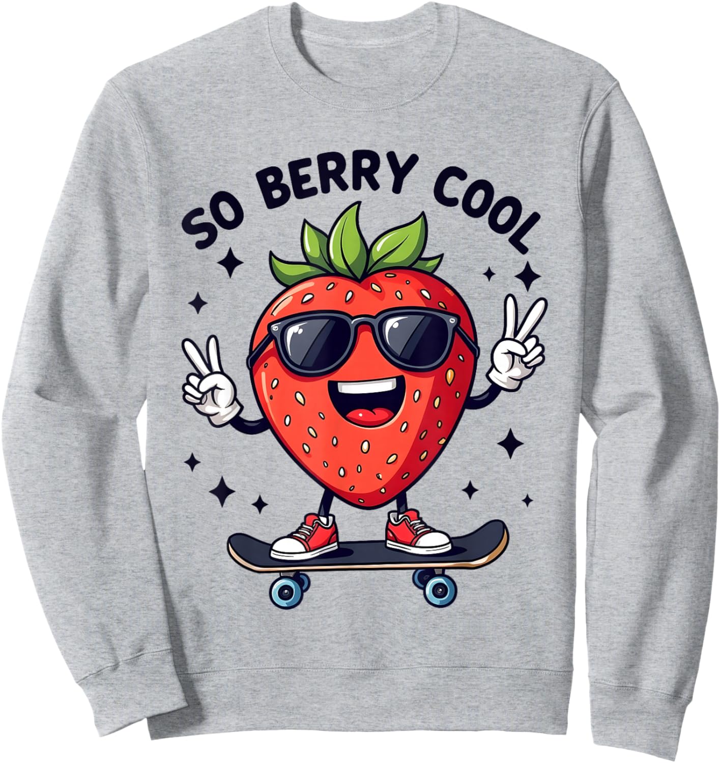 So Berry Cool Fruit Lover Strawberry Season For Kids Boys Sweatshirt - Sweatshirt | Ash