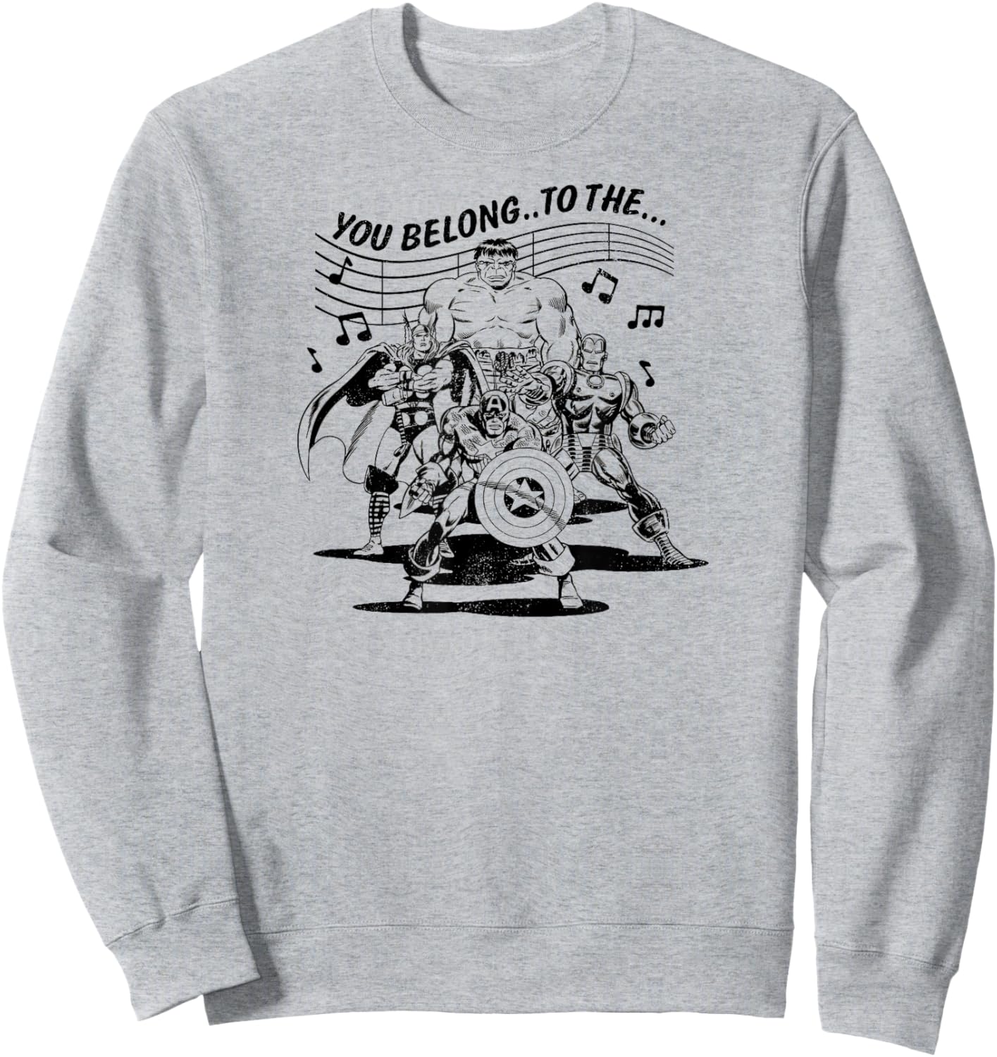 Marvel - You Belong To The Merry Marvel Marching Society Sweatshirt - Sweatshirt | Ash