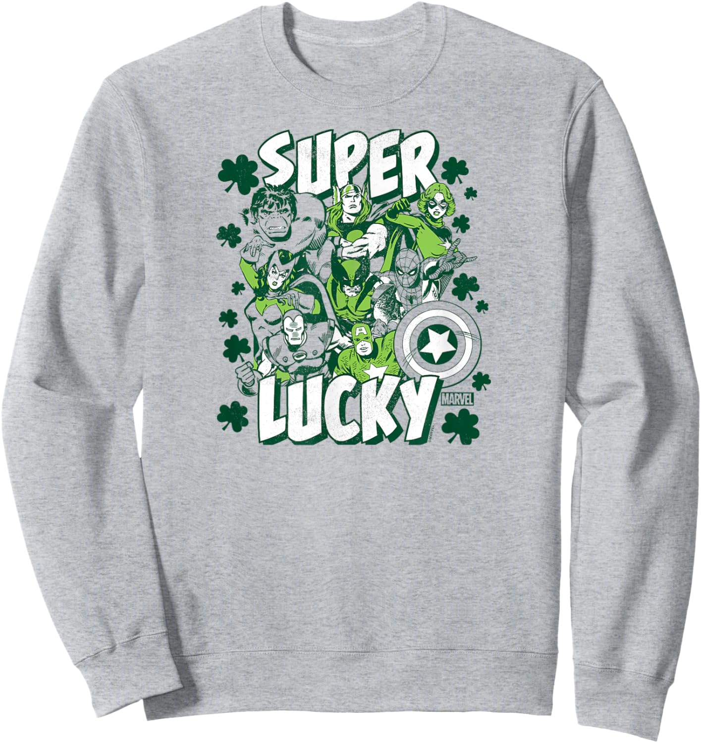 Marvel - Super Lucky St. Patrick's Day Sweatshirt - Sweatshirt | Ash