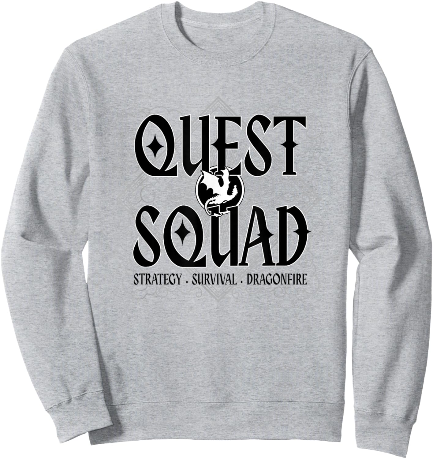 Fourth Wing The Empyrean Quest Squad Dragonbound Circle Sweatshirt - Sweatshirt | Ash
