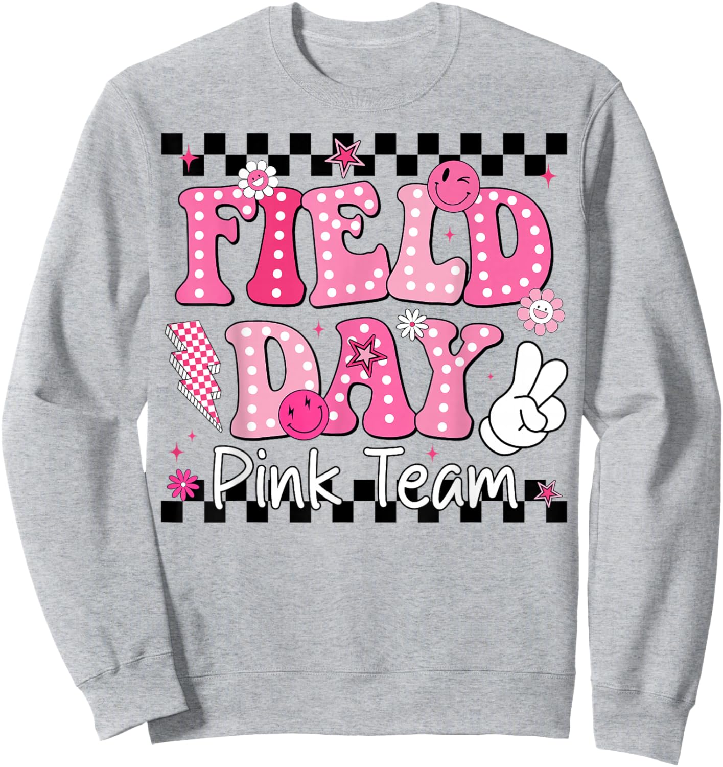 Field Day Trip Pink Team Color Game Competition Boys Girls Sweatshirt - Sweatshirt | Ash
