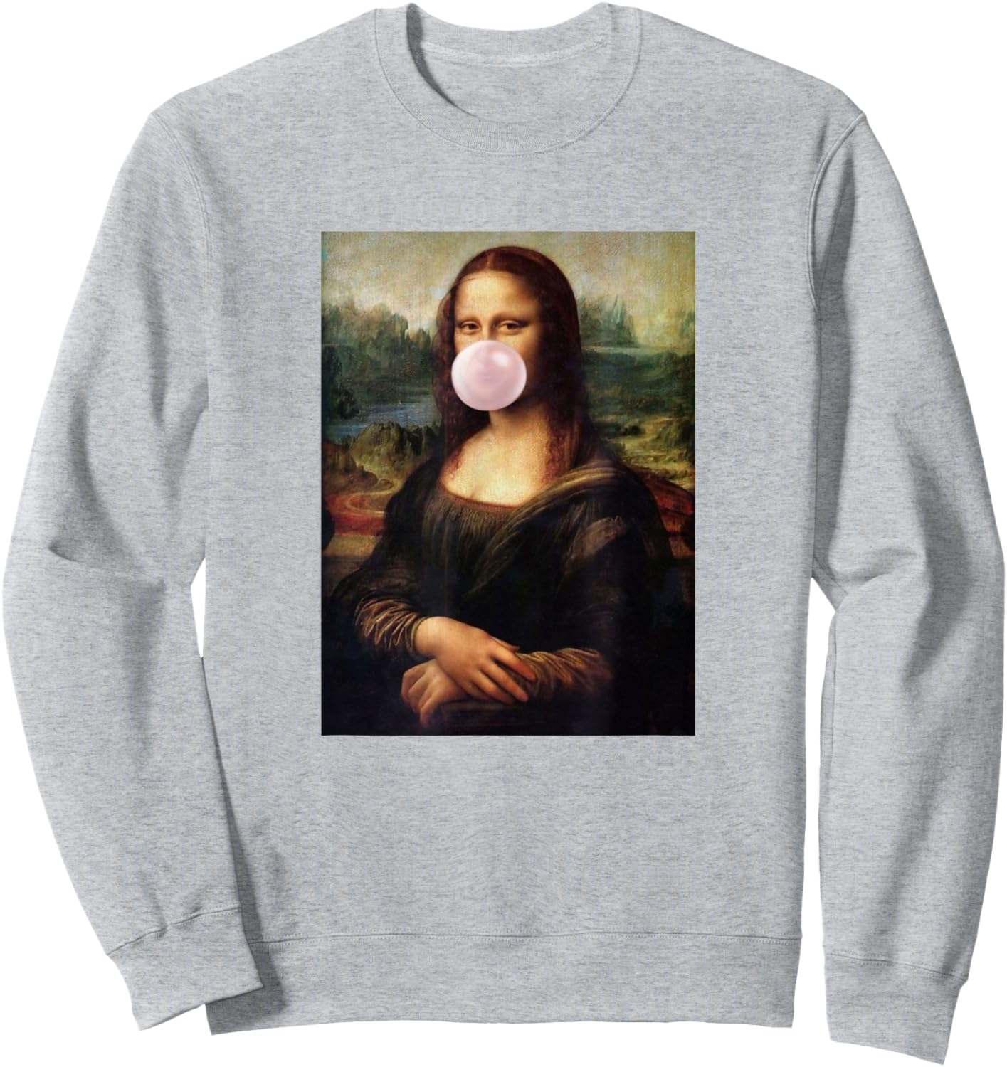 Mona Lisa Mona Lisa Bubblegum Bubble Mona Lisa Sweatshirt - Sweatshirt | Ash