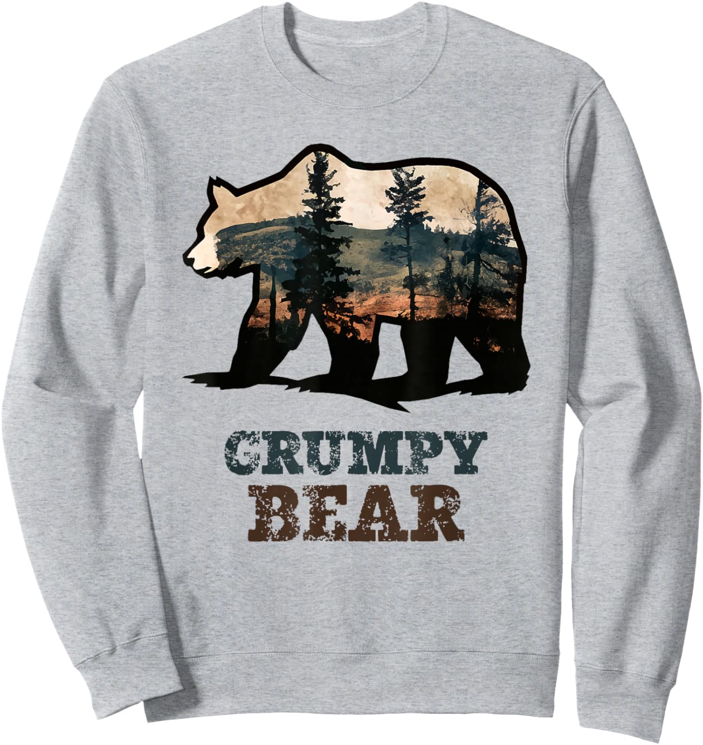 Grumpy Bear Vintage Retro Funny Sweatshirt - Sweatshirt | Ash