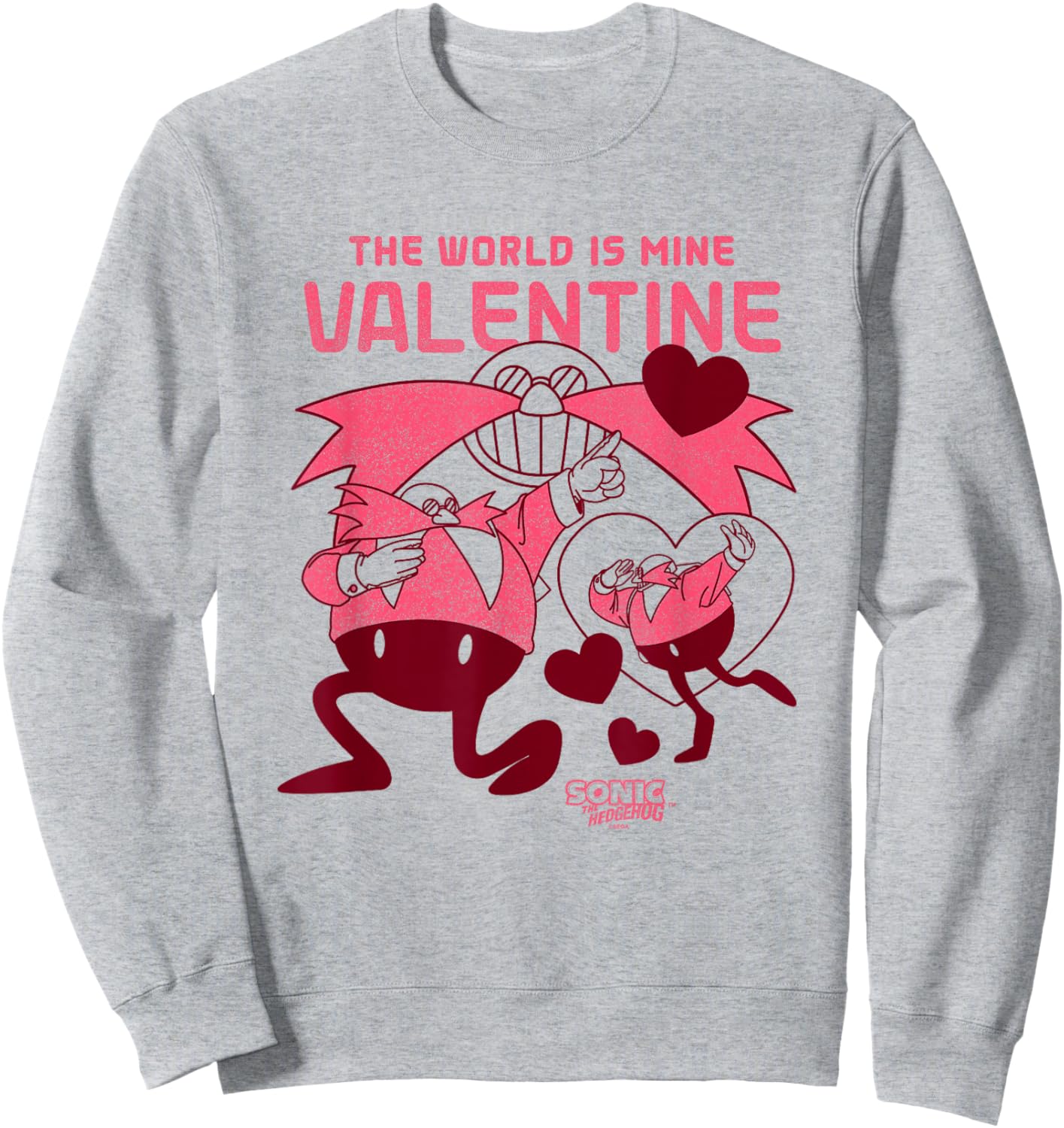 Sonic The Hedgehog Valentine's Day The World Is Mine Sweatshirt - Sweatshirt | Ash